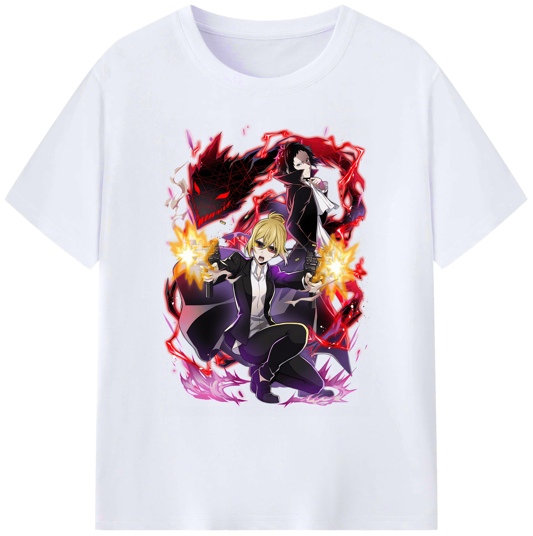 （画像用） 文豪ストレイドッグス Bungo Stray Dogs 綿100％ メンズ半袖Tシャツ｜肌触りやわらか＆通気性