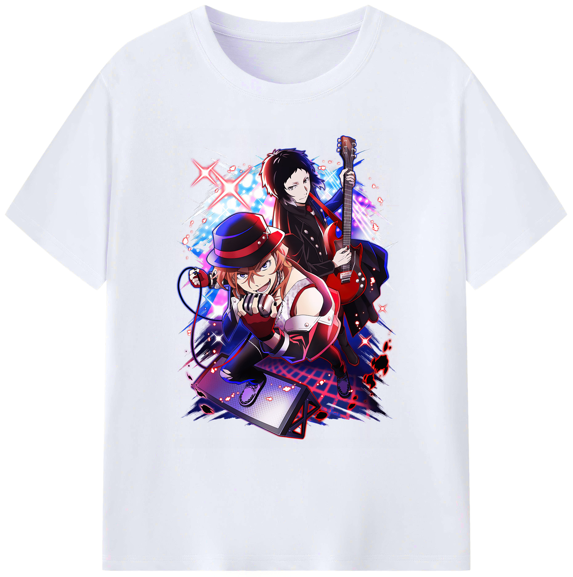（画像用） 文豪ストレイドッグス Bungo Stray Dogs 綿100％ メンズ半袖Tシャツ｜肌触りやわらか＆通気性
