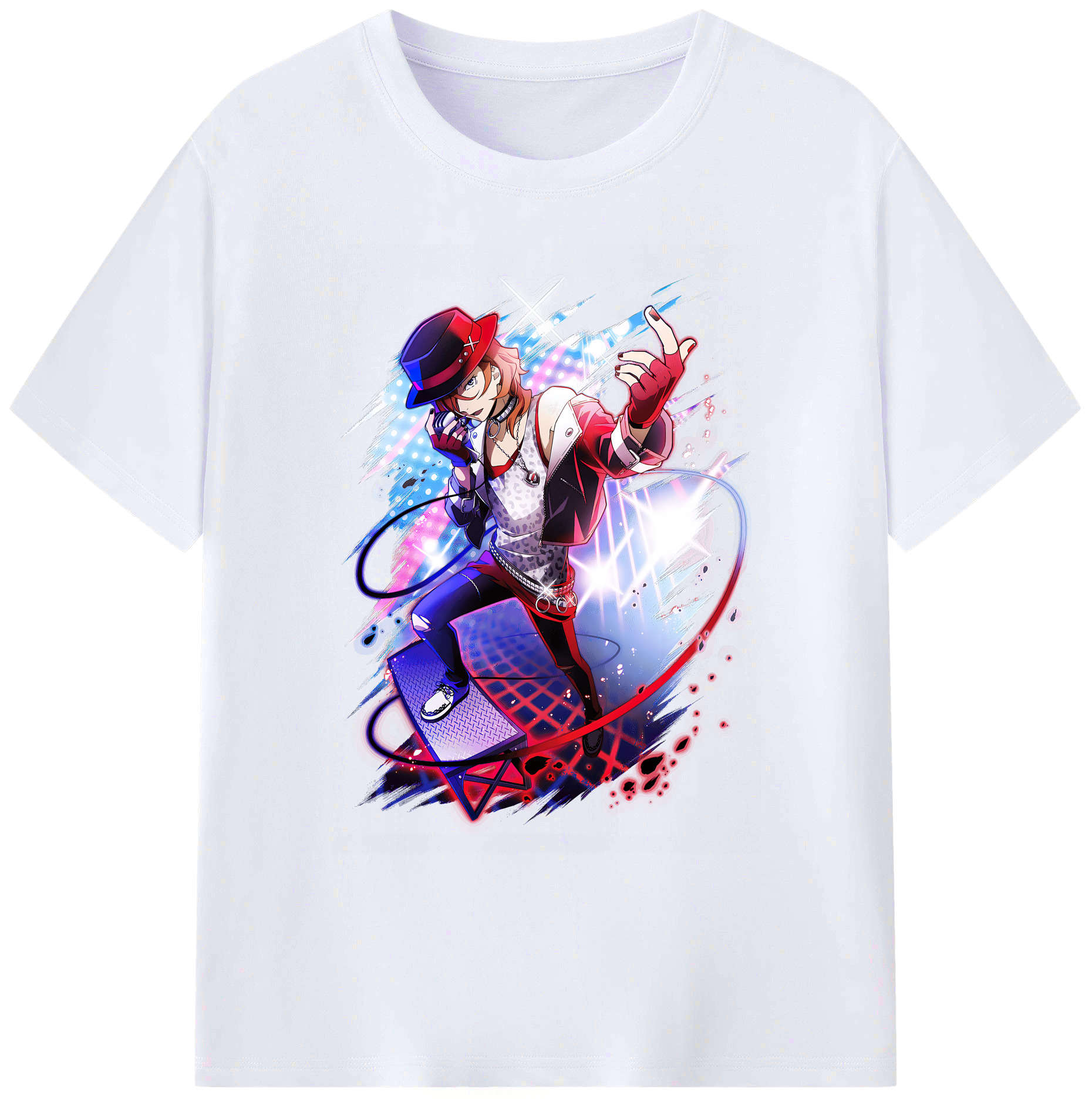 （画像用） 文豪ストレイドッグス Bungo Stray Dogs 綿100％ メンズ半袖Tシャツ｜肌触りやわらか＆通気性