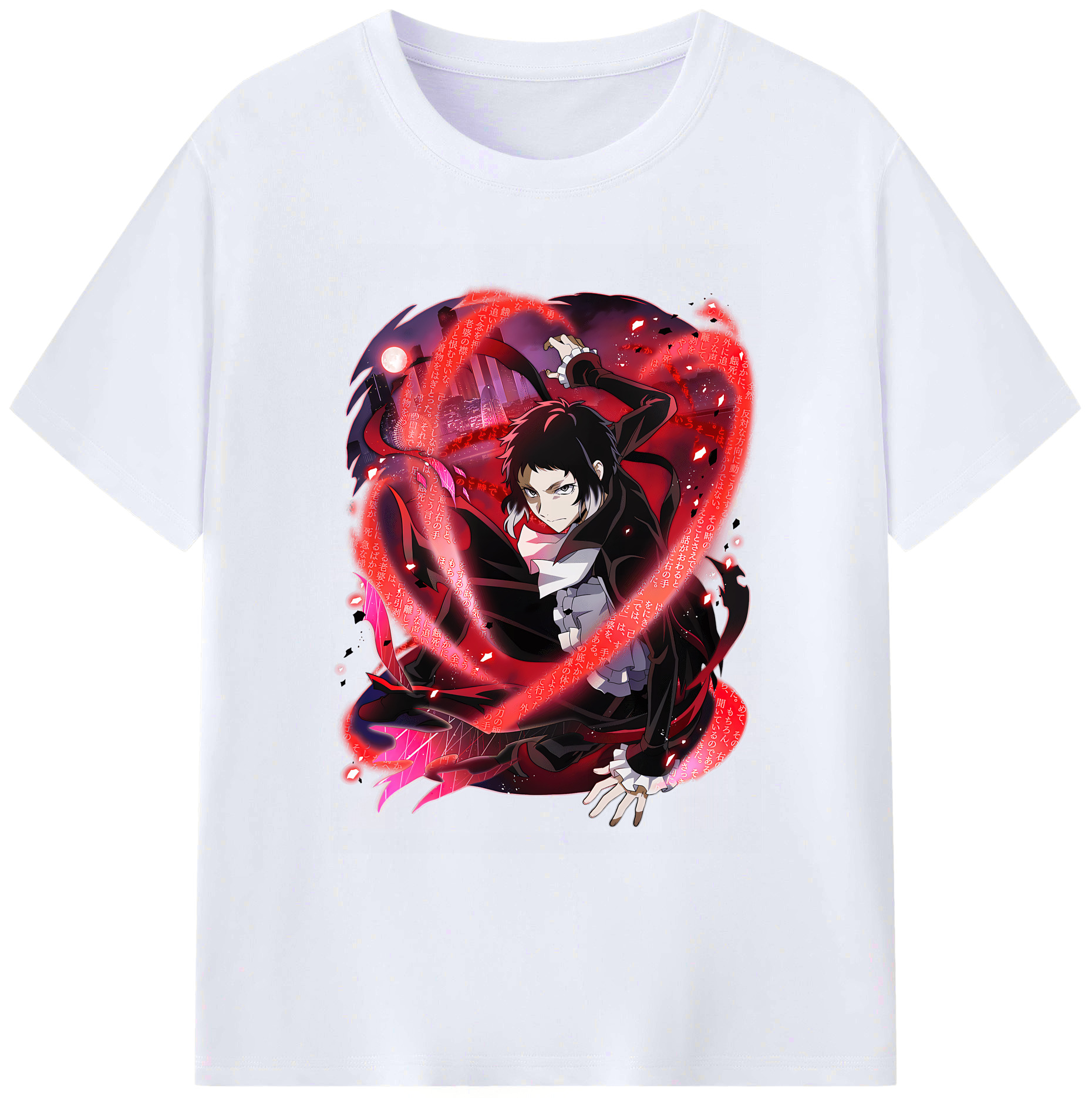 （画像用） 文豪ストレイドッグス Bungo Stray Dogs 綿100％ メンズ半袖Tシャツ｜肌触りやわらか＆通気性