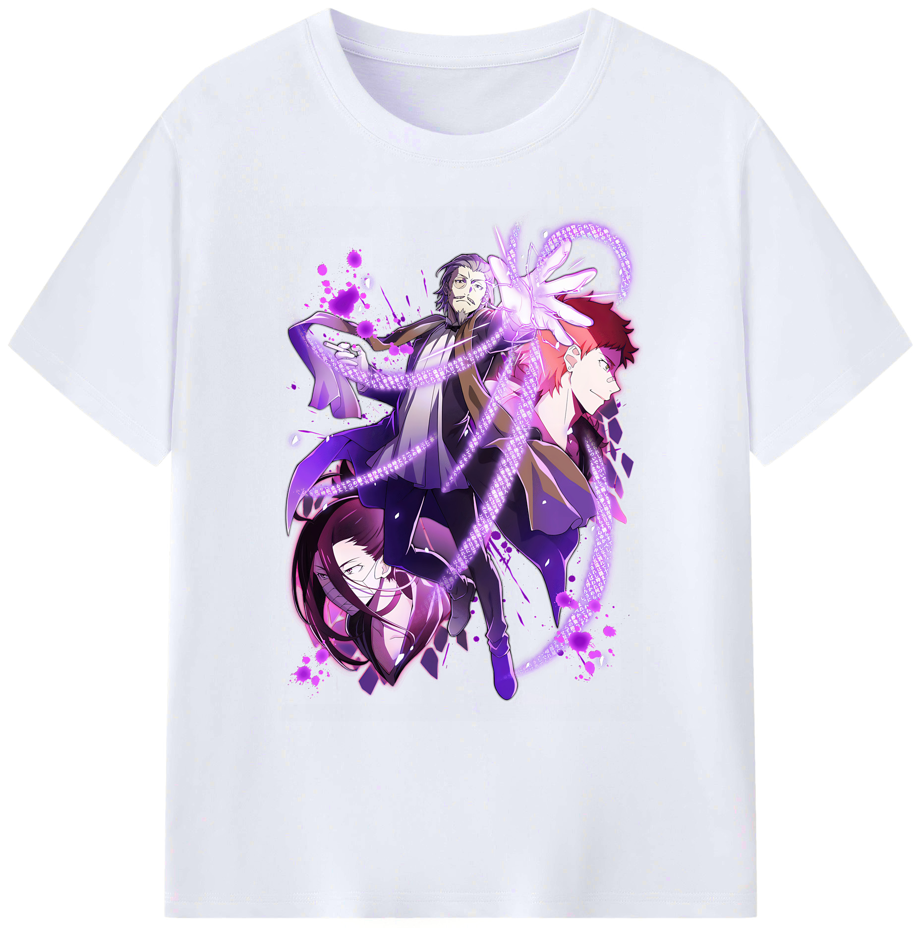 （画像用） 文豪ストレイドッグス Bungo Stray Dogs 綿100％ メンズ半袖Tシャツ｜肌触りやわらか＆通気性