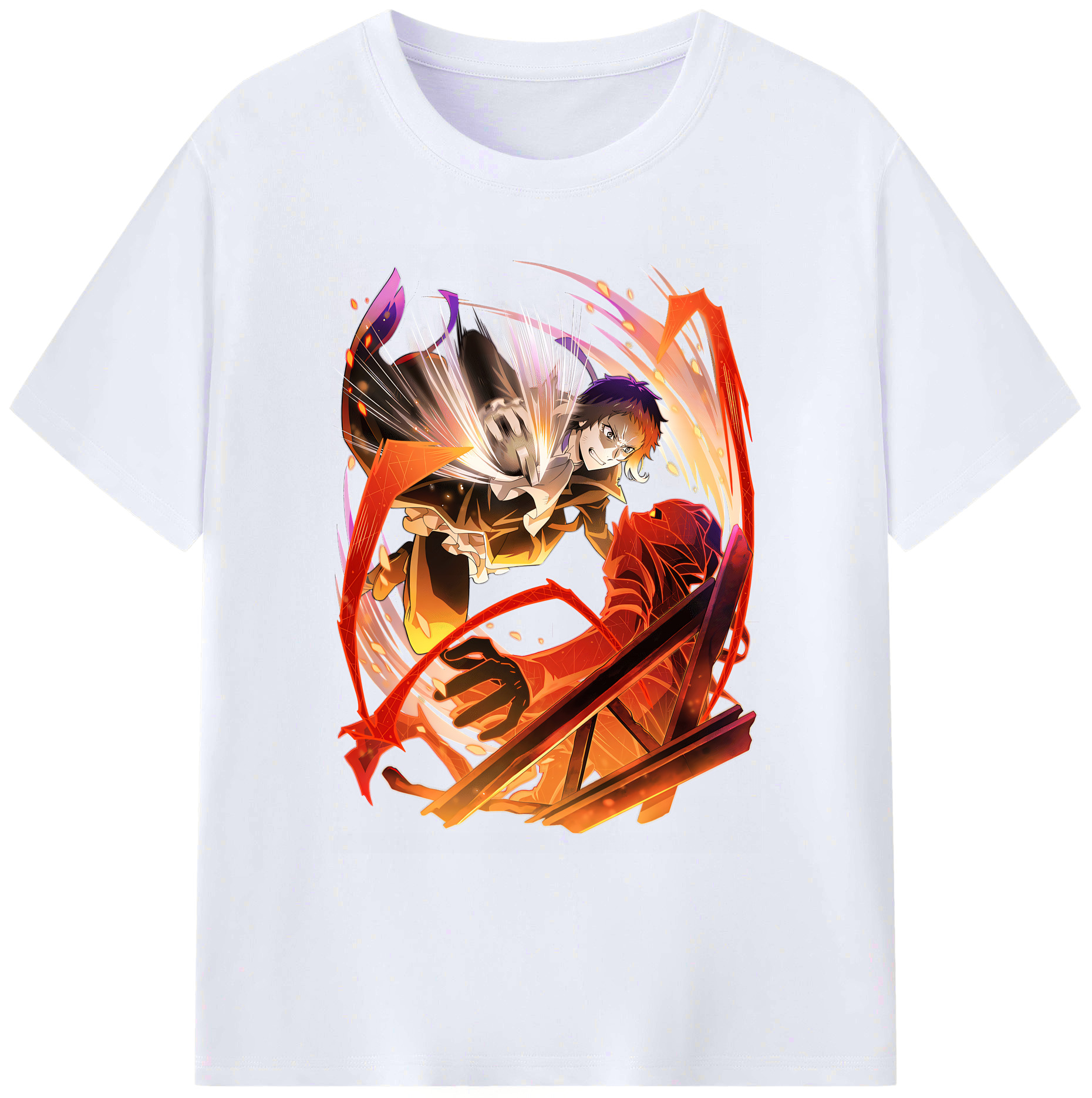 （画像用） 文豪ストレイドッグス Bungo Stray Dogs 綿100％ メンズ半袖Tシャツ｜肌触りやわらか＆通気性