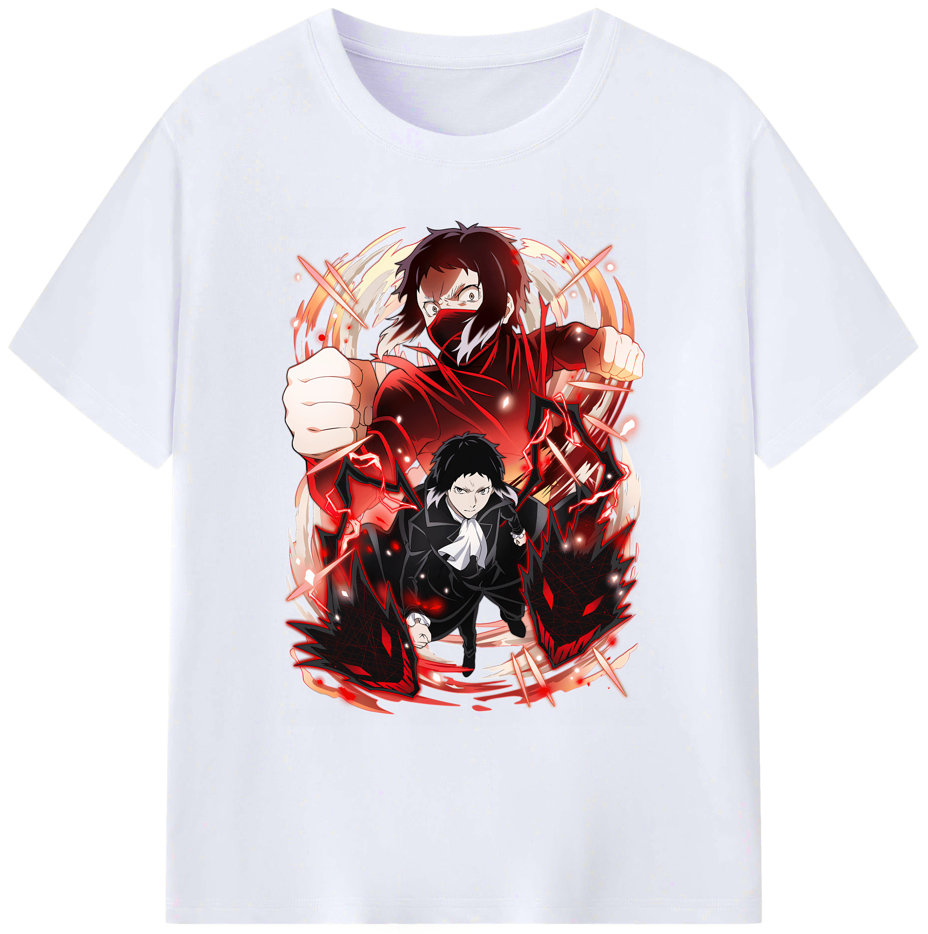 （画像用） 文豪ストレイドッグス Bungo Stray Dogs 綿100％ メンズ半袖Tシャツ｜肌触りやわらか＆通気性