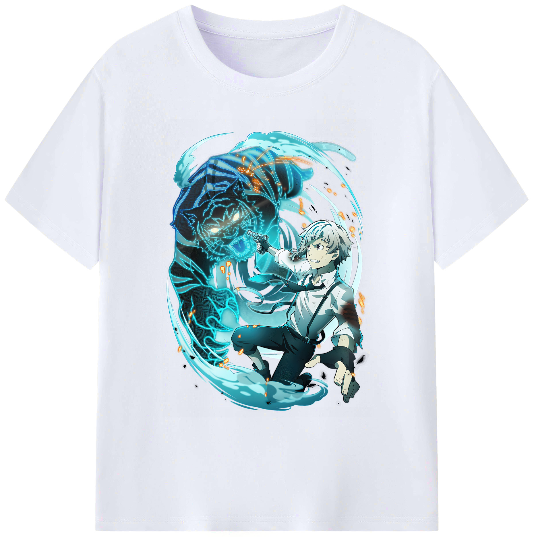 （画像用） 文豪ストレイドッグス Bungo Stray Dogs 綿100％ メンズ半袖Tシャツ｜肌触りやわらか＆通気性