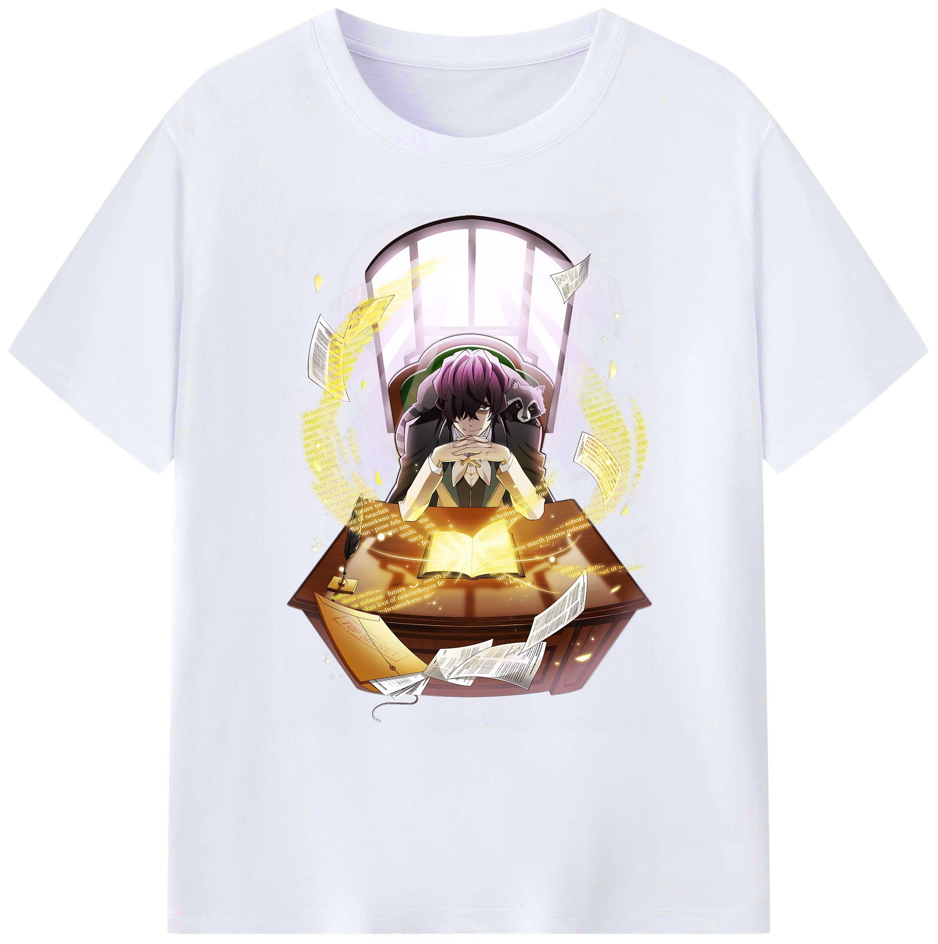 （画像用） 文豪ストレイドッグス Bungo Stray Dogs 綿100％ メンズ半袖Tシャツ｜肌触りやわらか＆通気性