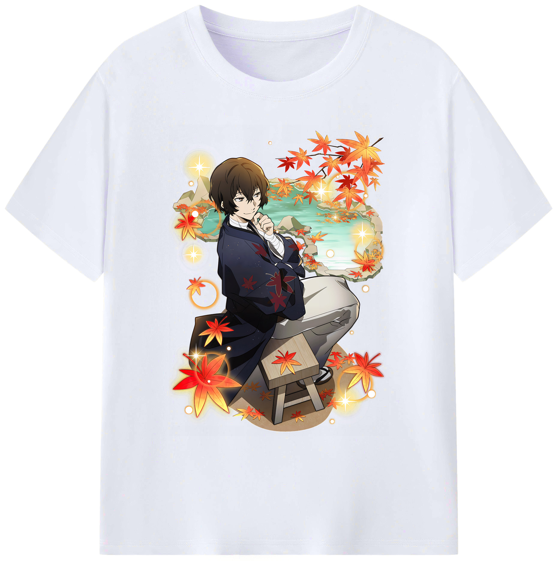 （画像用） 文豪ストレイドッグス Bungo Stray Dogs 綿100％ メンズ半袖Tシャツ｜肌触りやわらか＆通気性
