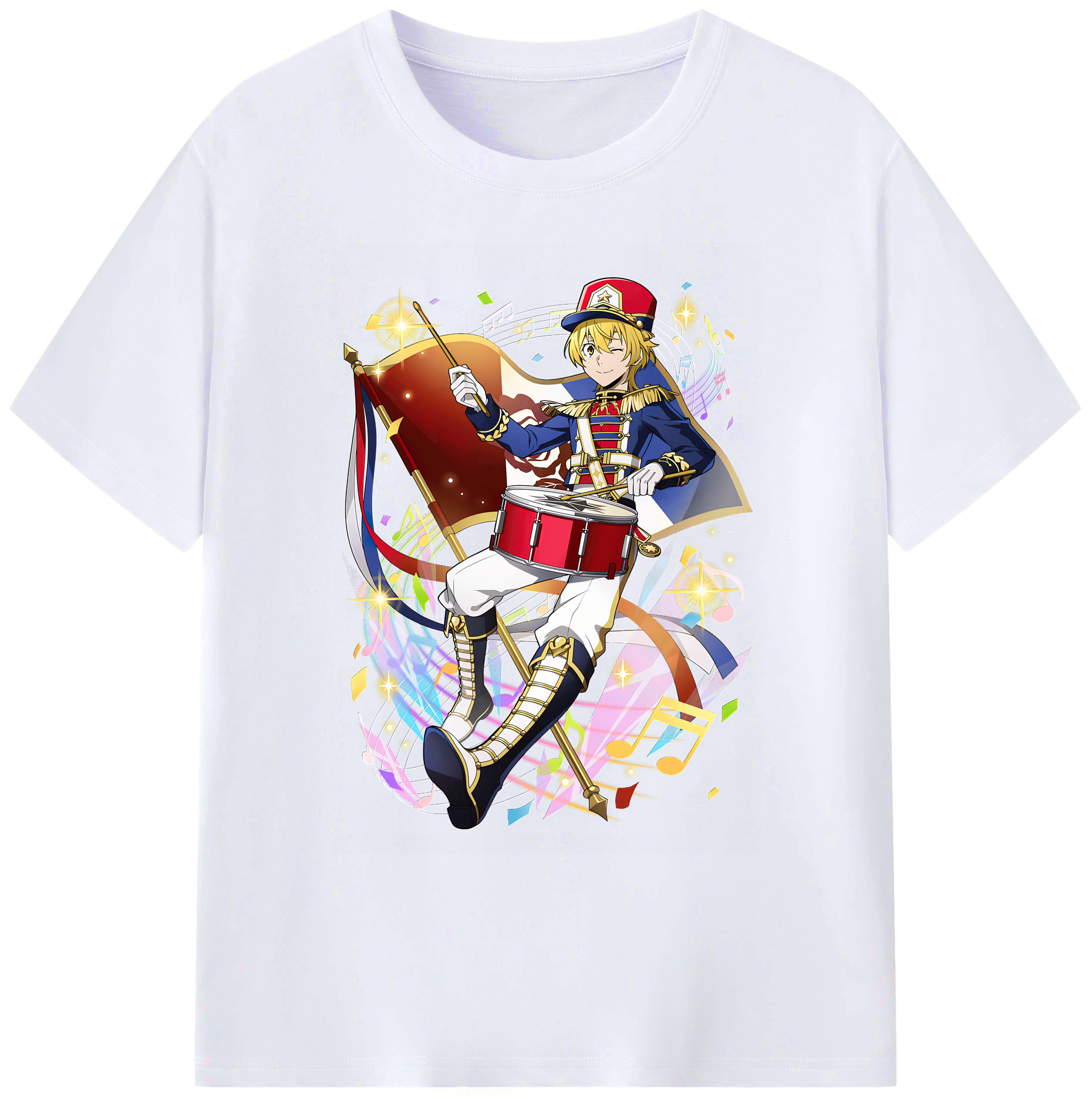 （画像用） 文豪ストレイドッグス Bungo Stray Dogs 綿100％ メンズ半袖Tシャツ｜肌触りやわらか＆通気性
