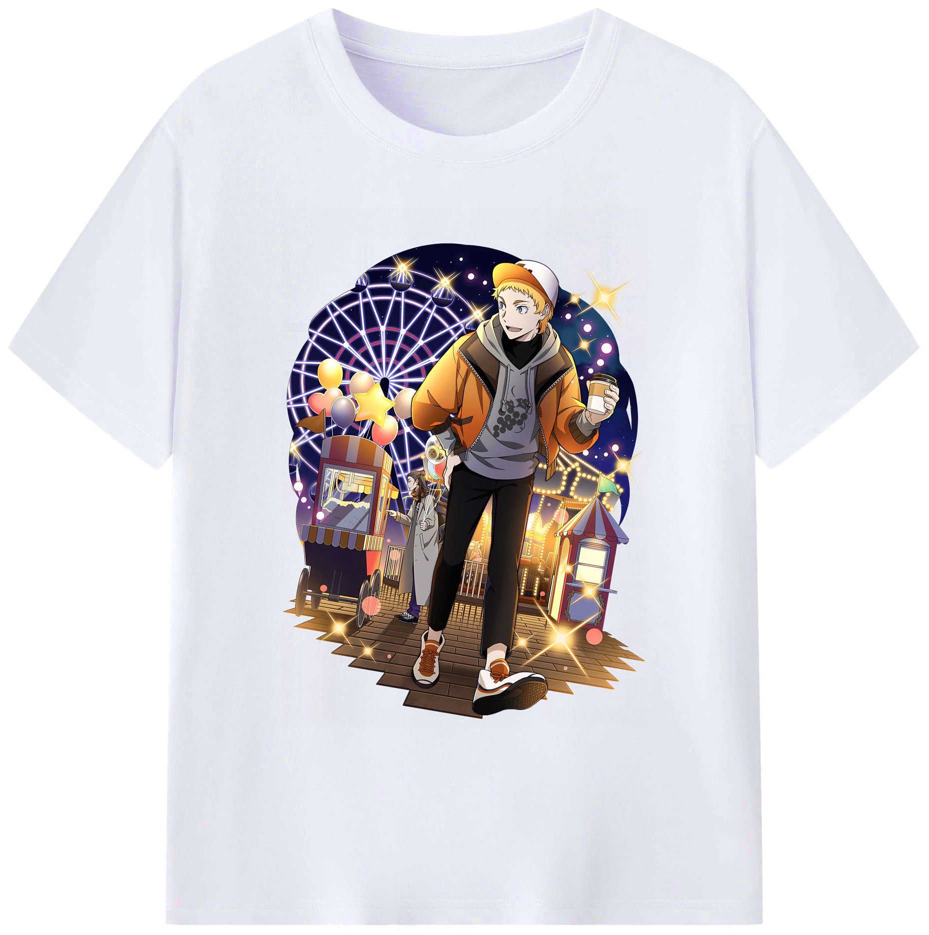 （画像用） 文豪ストレイドッグス Bungo Stray Dogs 綿100％ メンズ半袖Tシャツ｜肌触りやわらか＆通気性