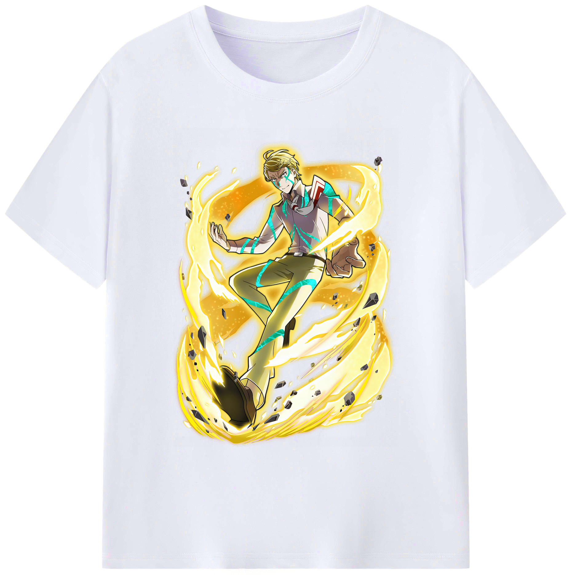 （画像用） 文豪ストレイドッグス Bungo Stray Dogs 綿100％ メンズ半袖Tシャツ｜肌触りやわらか＆通気性