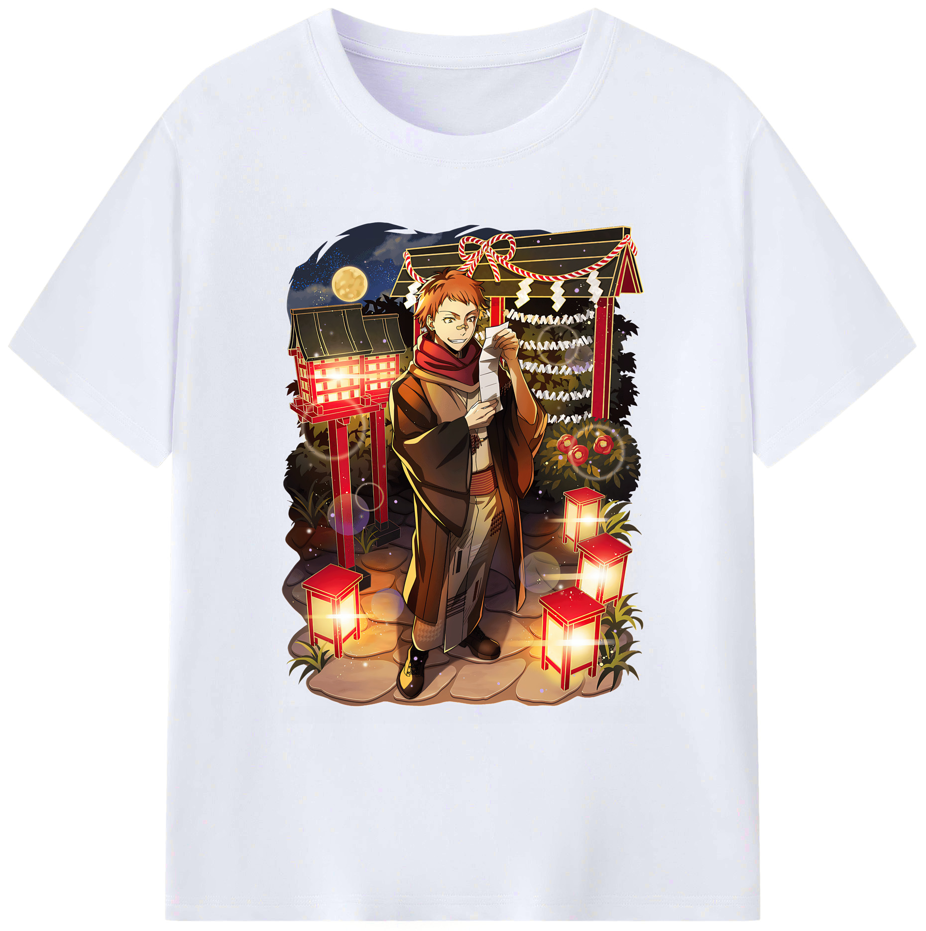 （画像用） 文豪ストレイドッグス Bungo Stray Dogs 綿100％ メンズ半袖Tシャツ｜肌触りやわらか＆通気性
