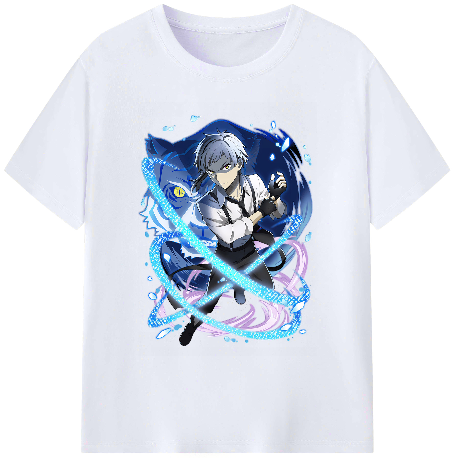 （画像用） 文豪ストレイドッグス Bungo Stray Dogs 綿100％ メンズ半袖Tシャツ｜肌触りやわらか＆通気性