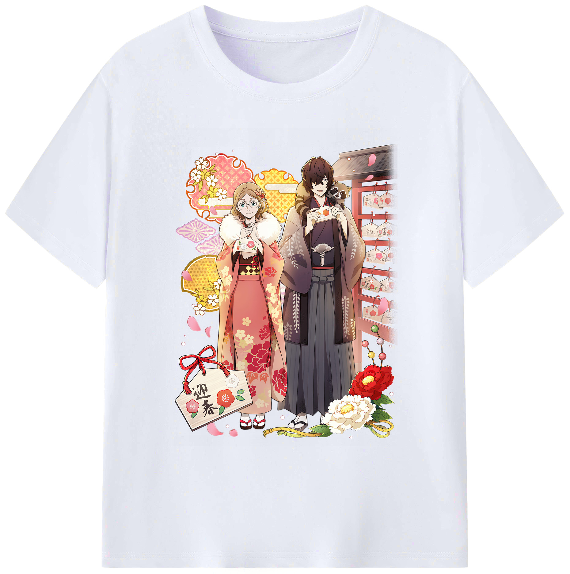 （画像用） 文豪ストレイドッグス Bungo Stray Dogs 綿100％ メンズ半袖Tシャツ｜肌触りやわらか＆通気性