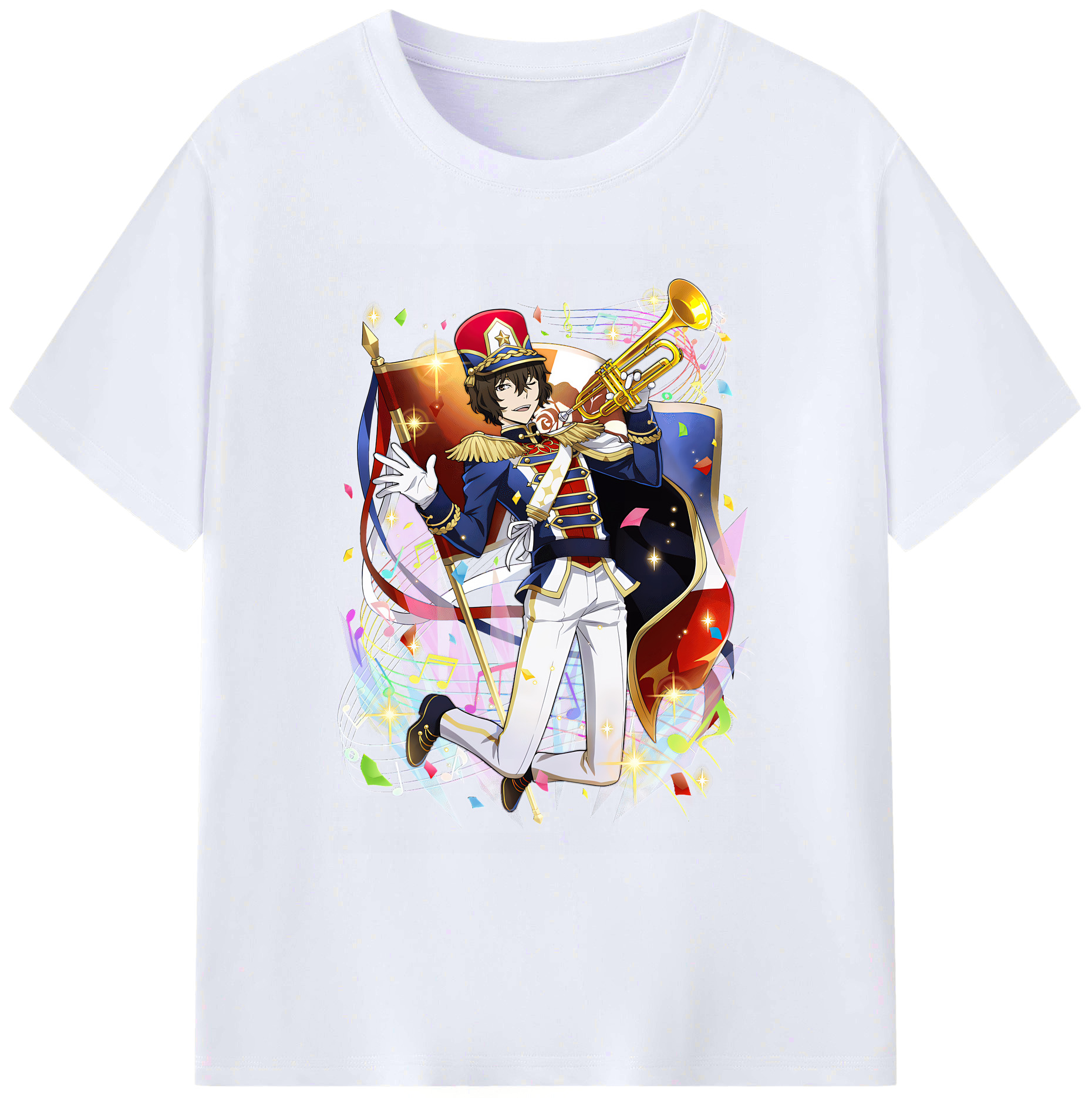 （画像用） 文豪ストレイドッグス Bungo Stray Dogs 綿100％ メンズ半袖Tシャツ｜肌触りやわらか＆通気性