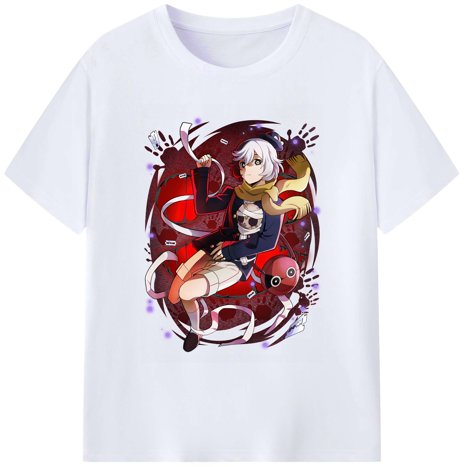 （画像用） 文豪ストレイドッグス Bungo Stray Dogs 綿100％ メンズ半袖Tシャツ｜肌触りやわらか＆通気性