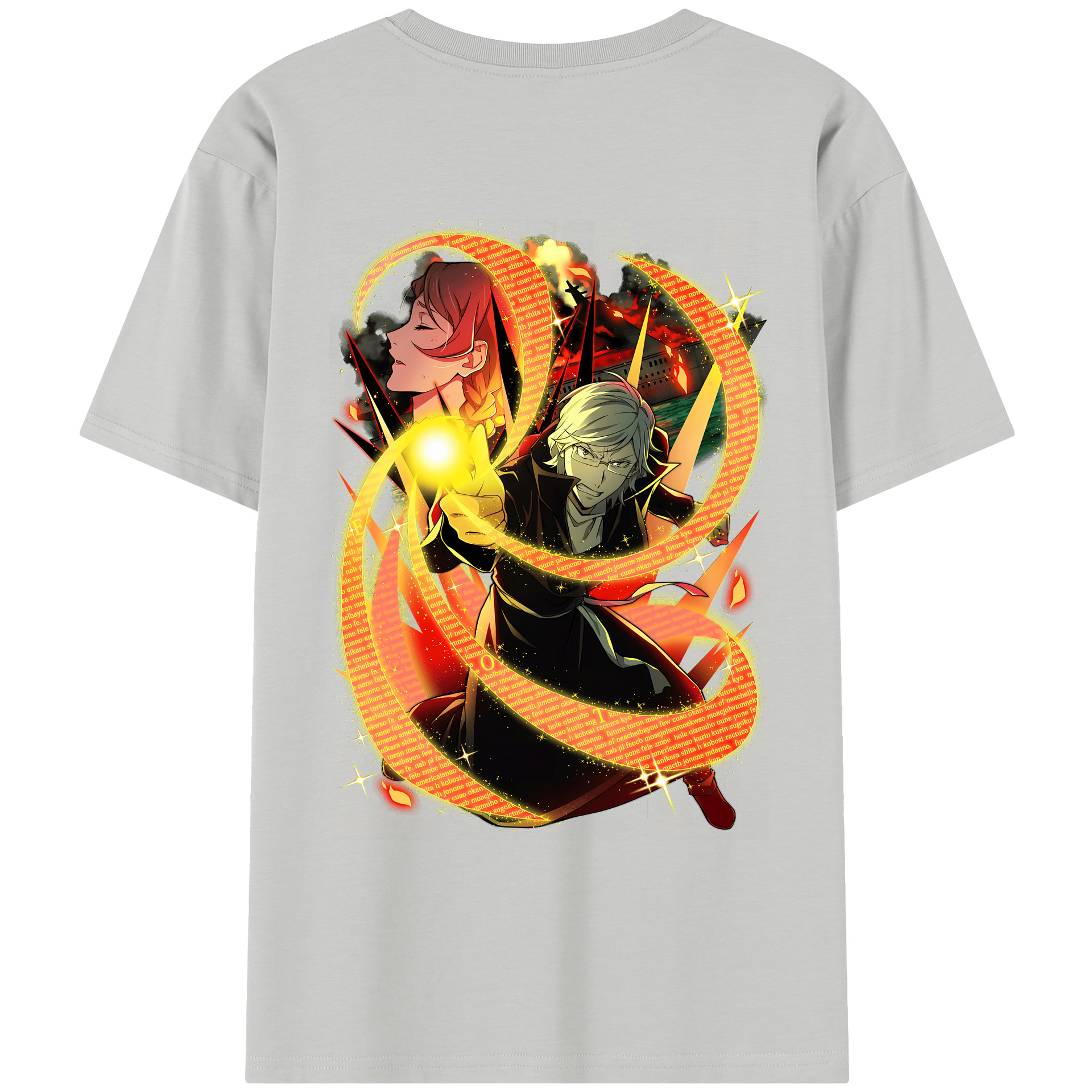 （画像用） 文豪ストレイドッグス Bungo Stray Dogs レディース半袖Tシャツ(バックプリント)