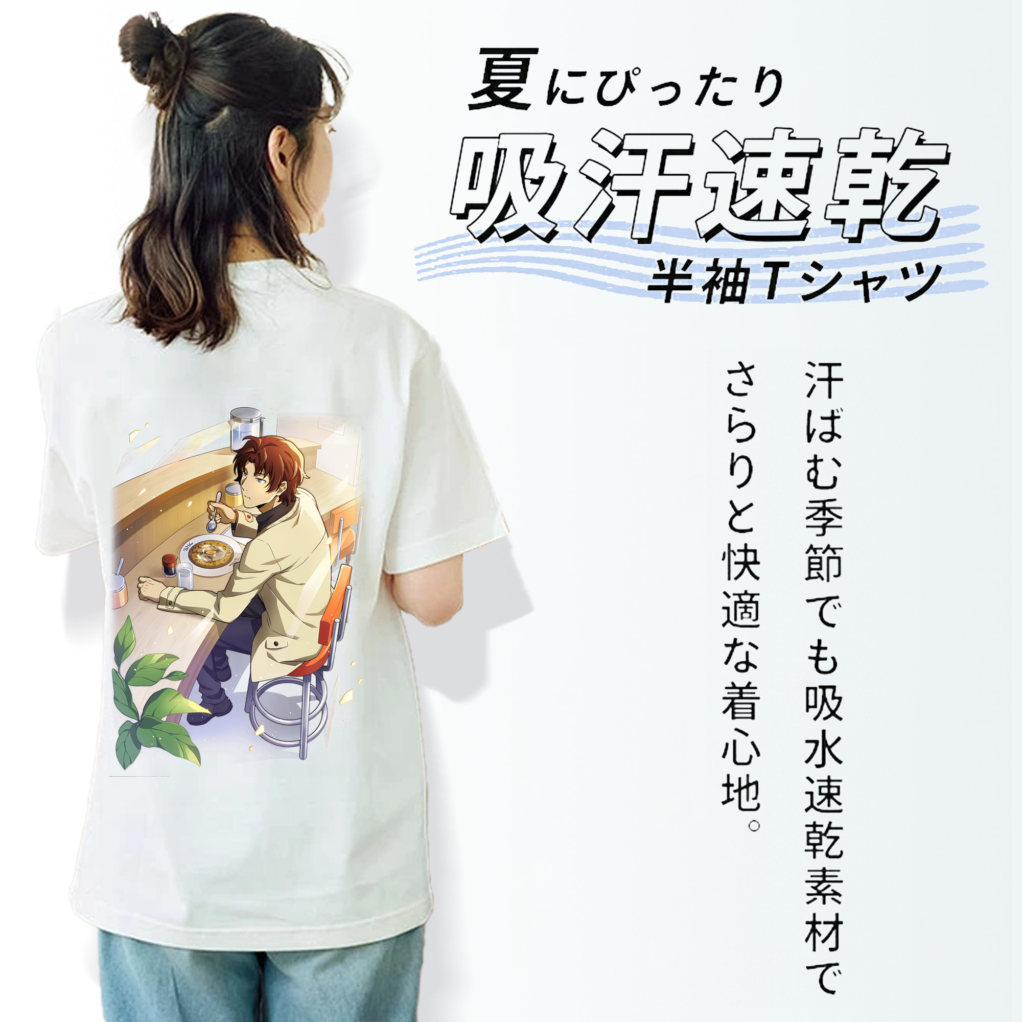 文豪ストレイドッグス Bungo Stray Dogs レディース半袖Tシャツ(バックプリント)