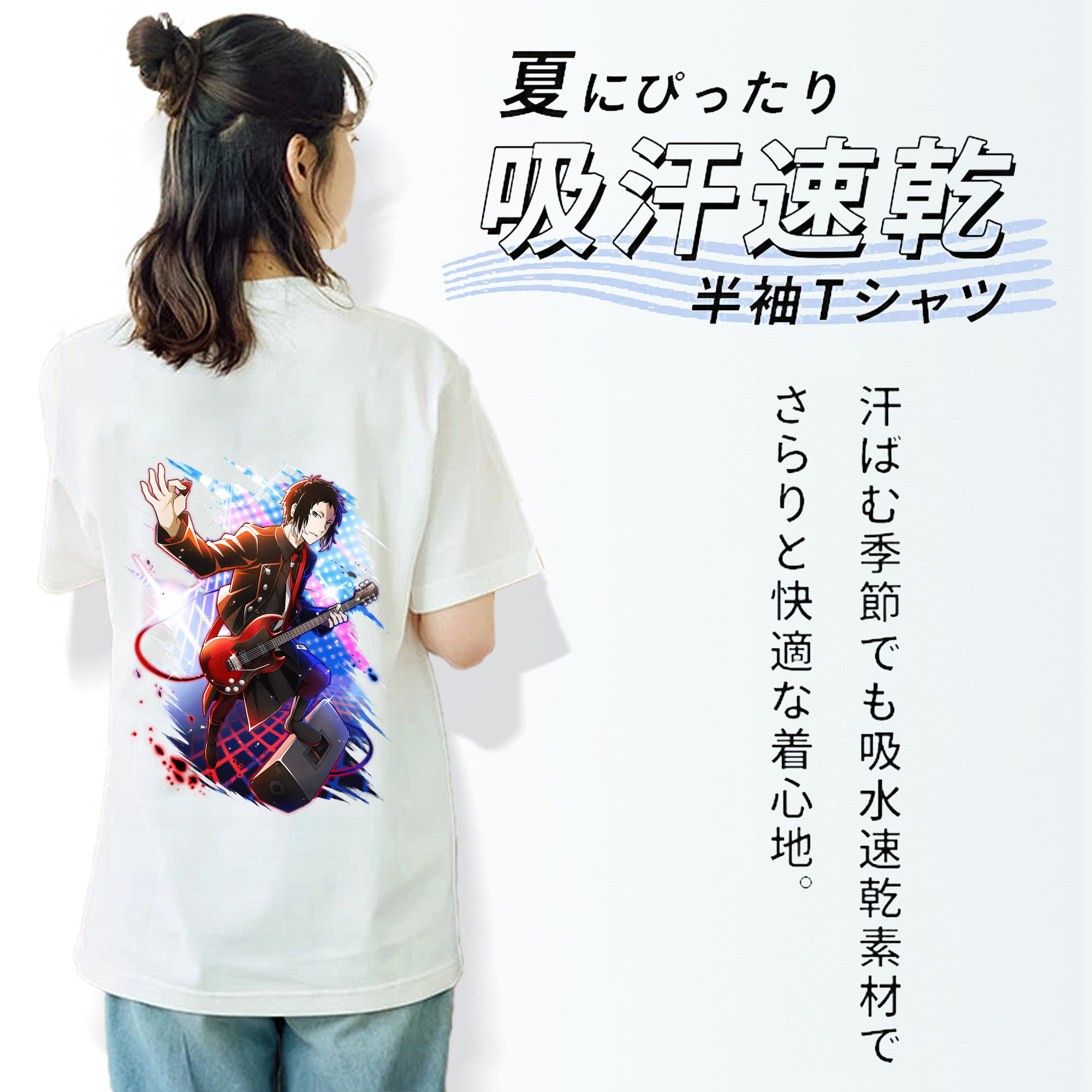 文豪ストレイドッグス Bungo Stray Dogs レディース半袖Tシャツ(バックプリント)