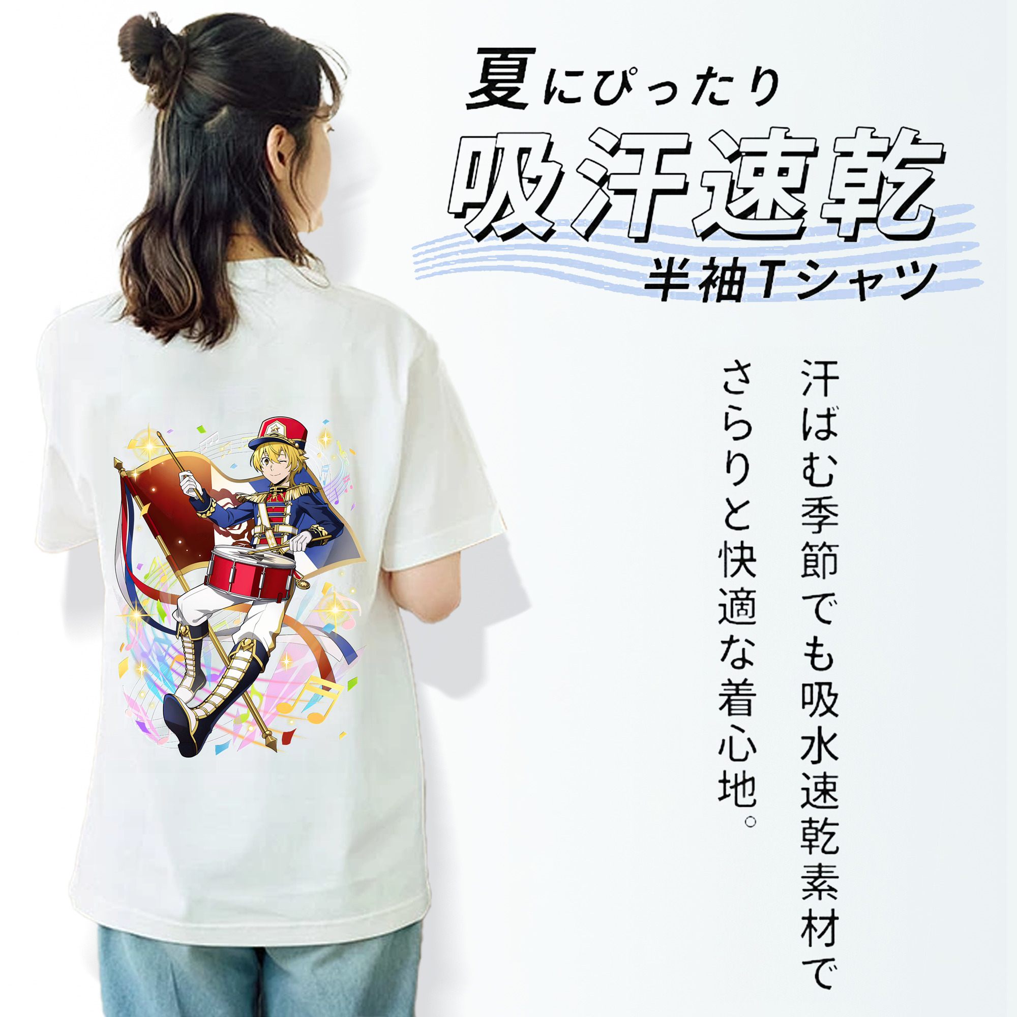 文豪ストレイドッグス Bungo Stray Dogs レディース半袖Tシャツ(バックプリント)