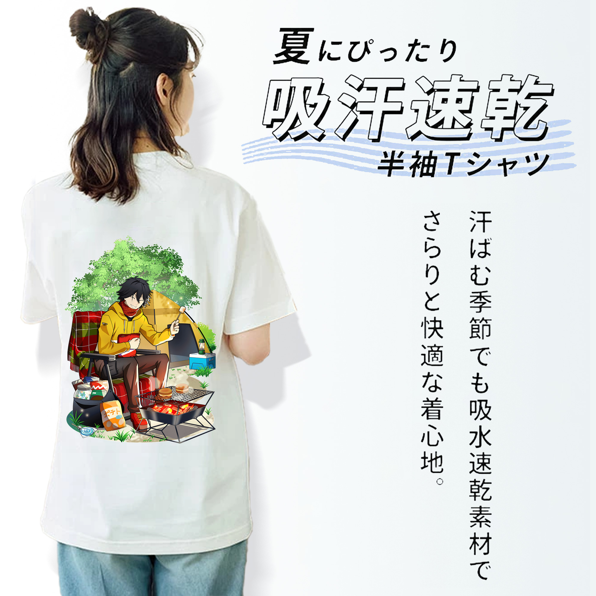 文豪ストレイドッグス Bungo Stray Dogs レディース半袖Tシャツ(バックプリント)
