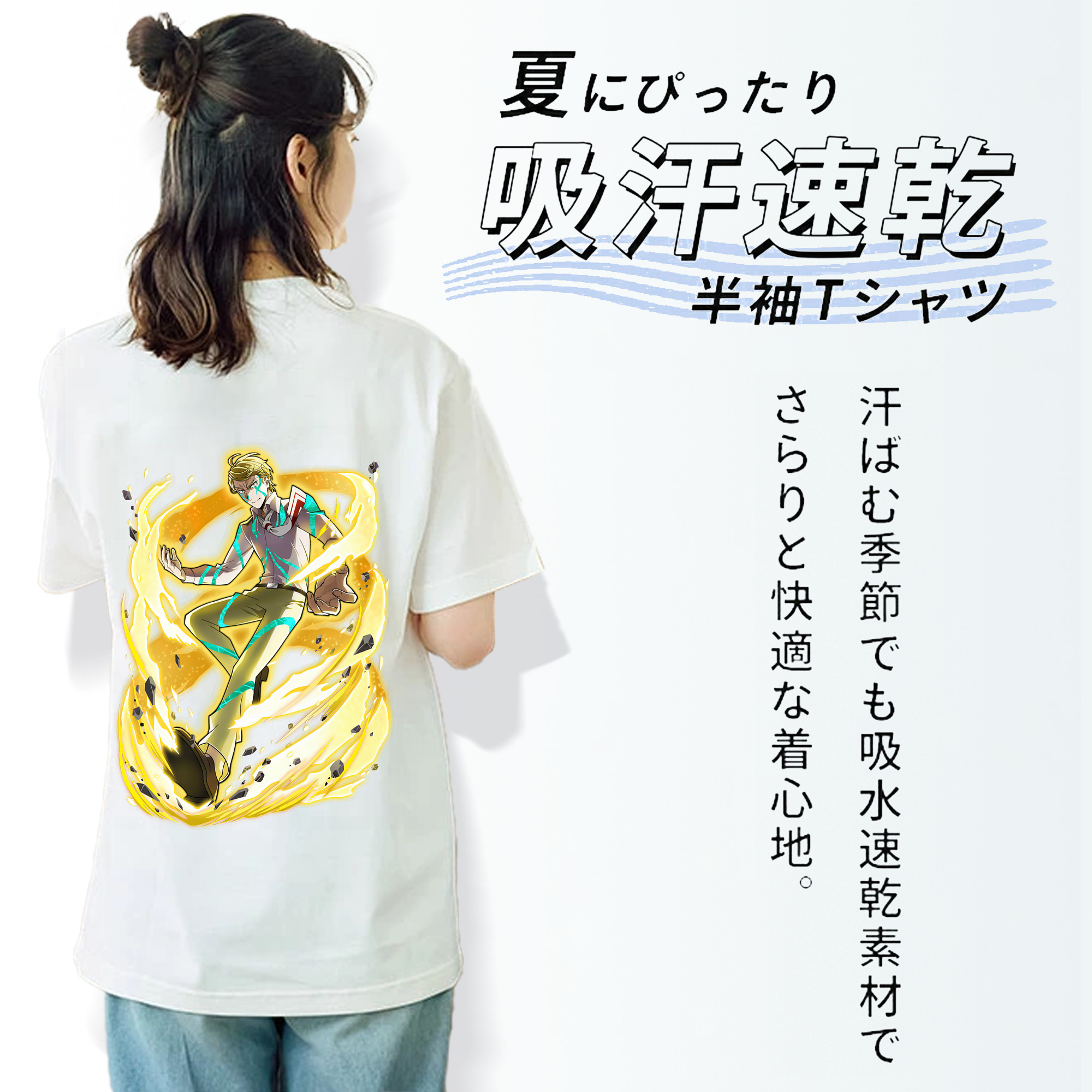文豪ストレイドッグス Bungo Stray Dogs レディース半袖Tシャツ(バックプリント)
