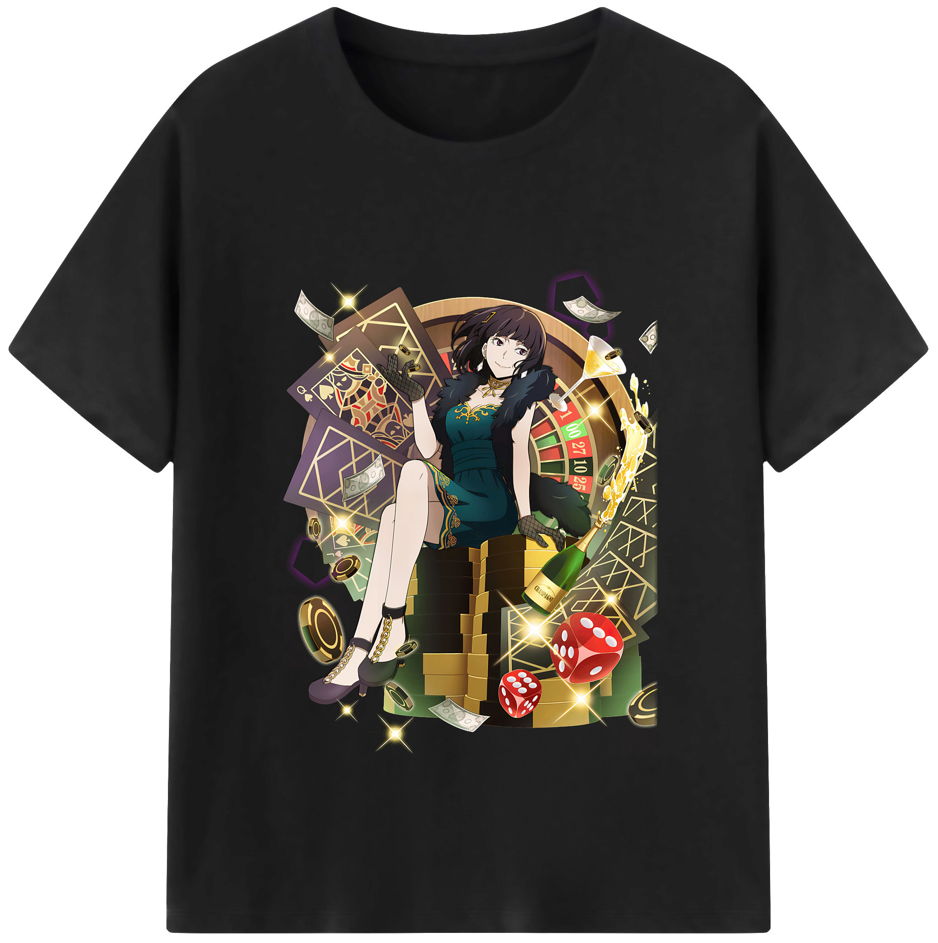 （画像用） 文豪ストレイドッグス Bungo Stray Dogs レディースカジュアルプリントTシャツ（綿100％）