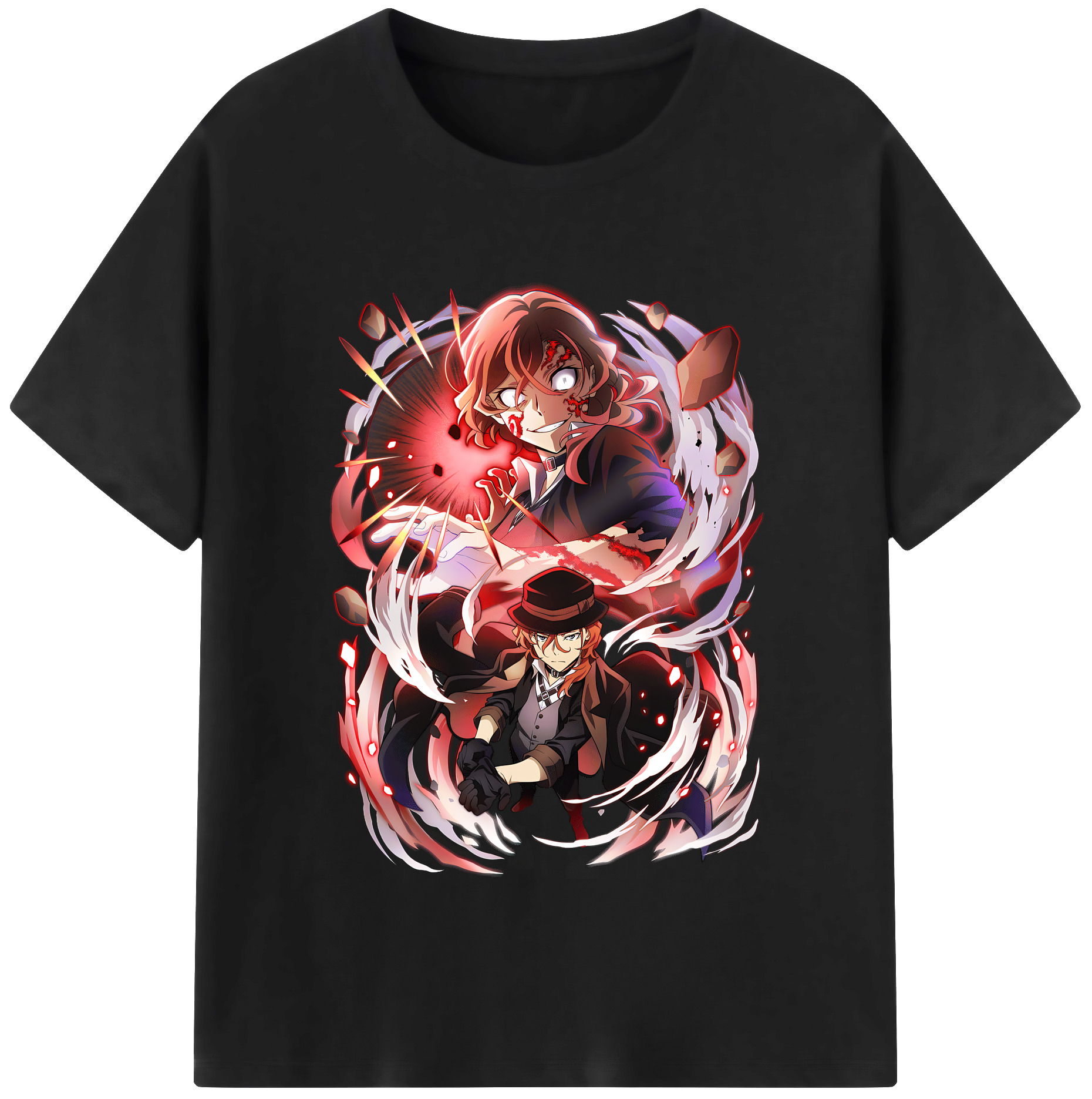 （画像用） 文豪ストレイドッグス Bungo Stray Dogs レディースカジュアルプリントTシャツ（綿100％）