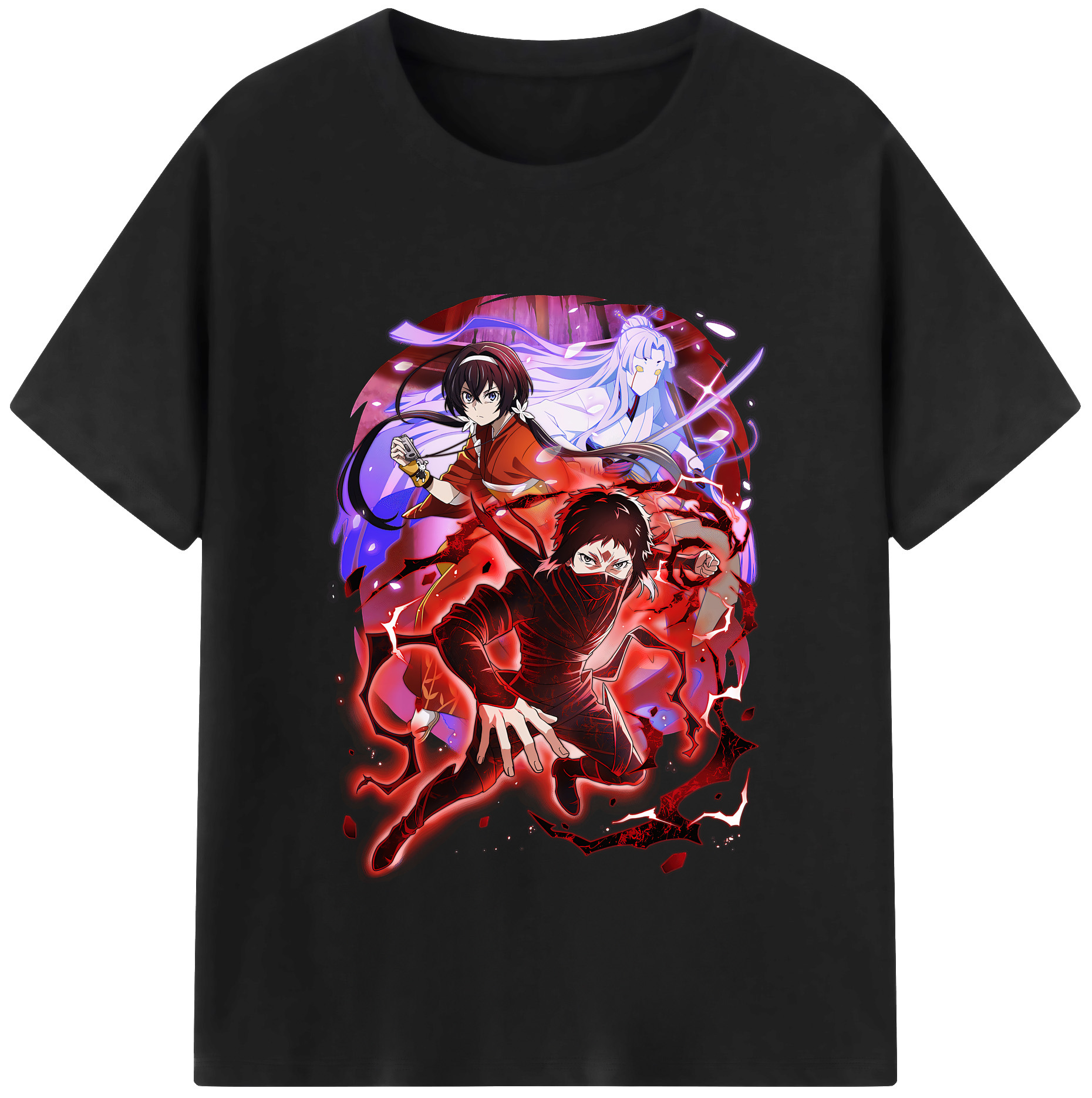 （画像用） 文豪ストレイドッグス Bungo Stray Dogs レディースカジュアルプリントTシャツ（綿100％）
