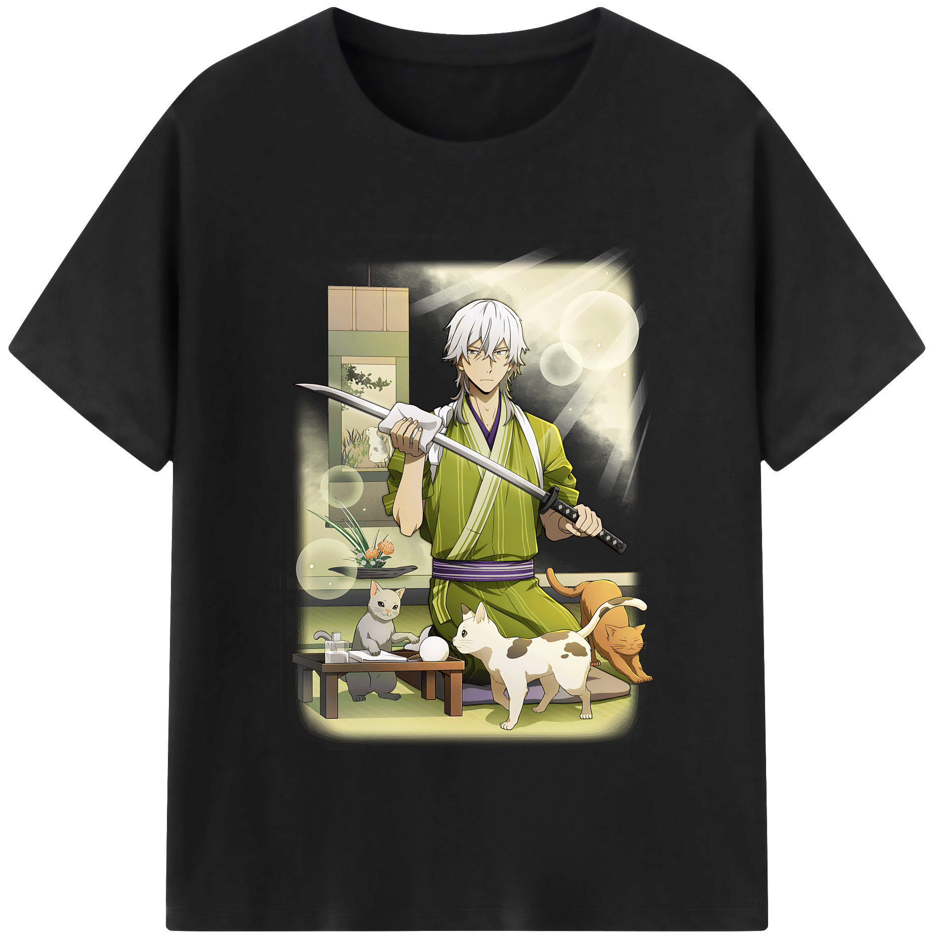 （画像用） 文豪ストレイドッグス Bungo Stray Dogs レディースカジュアルプリントTシャツ（綿100％）