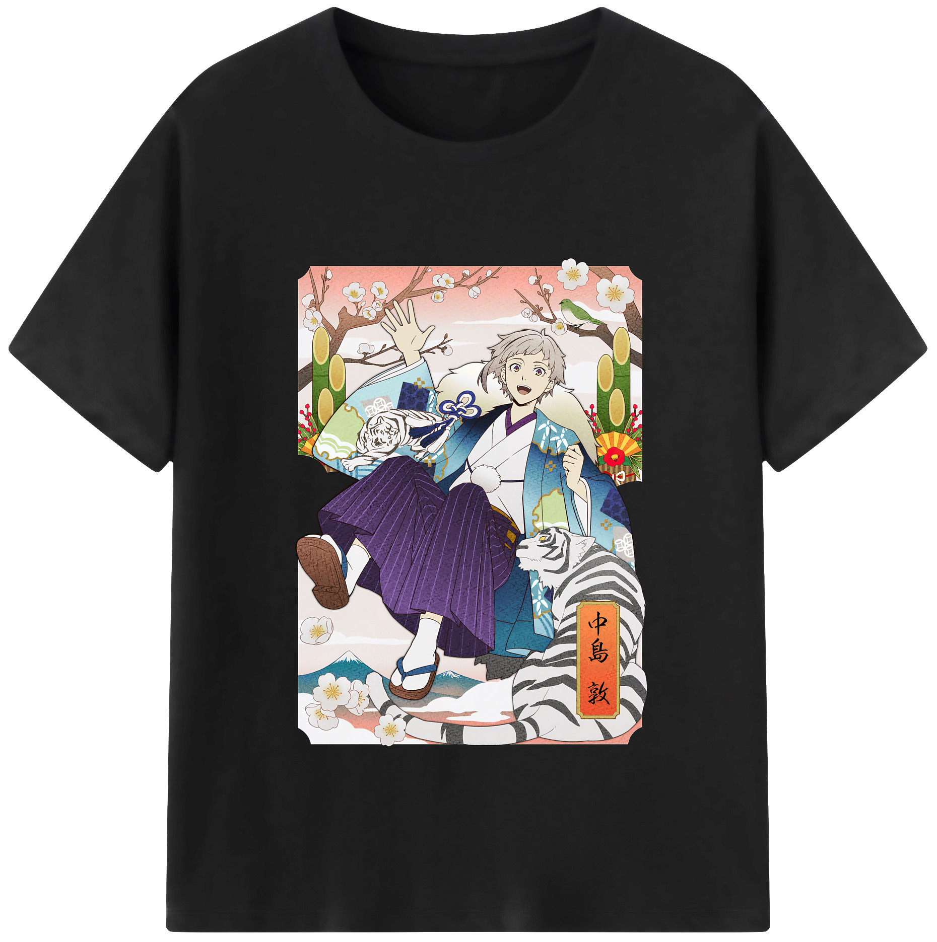 （画像用） 文豪ストレイドッグス Bungo Stray Dogs レディースカジュアルプリントTシャツ（綿100％）