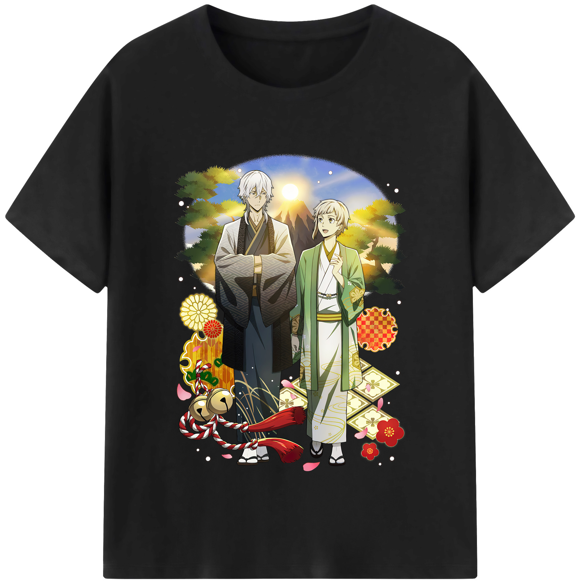 （画像用） 文豪ストレイドッグス Bungo Stray Dogs レディースカジュアルプリントTシャツ（綿100％）
