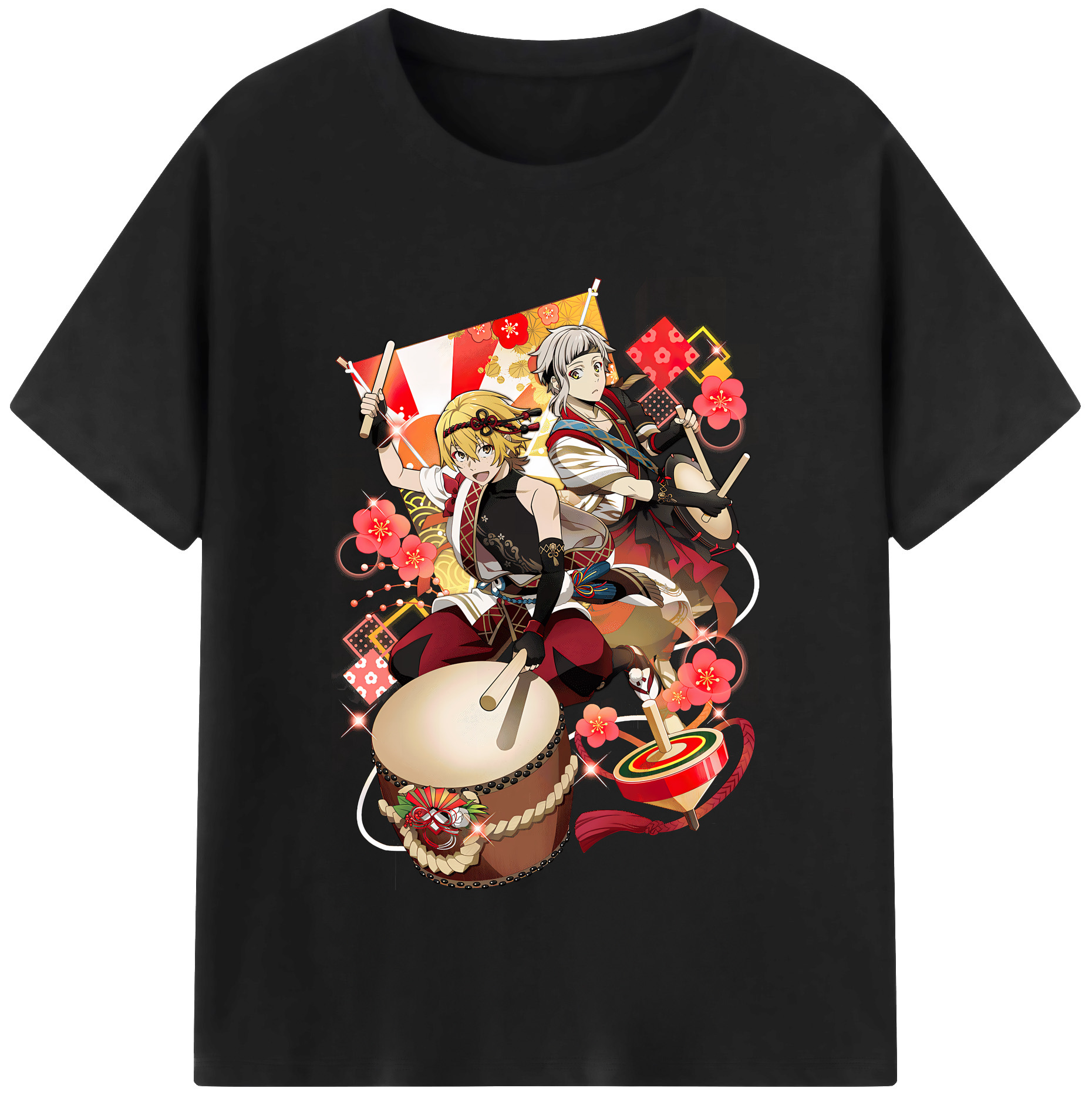 （画像用） 文豪ストレイドッグス Bungo Stray Dogs レディースカジュアルプリントTシャツ（綿100％）