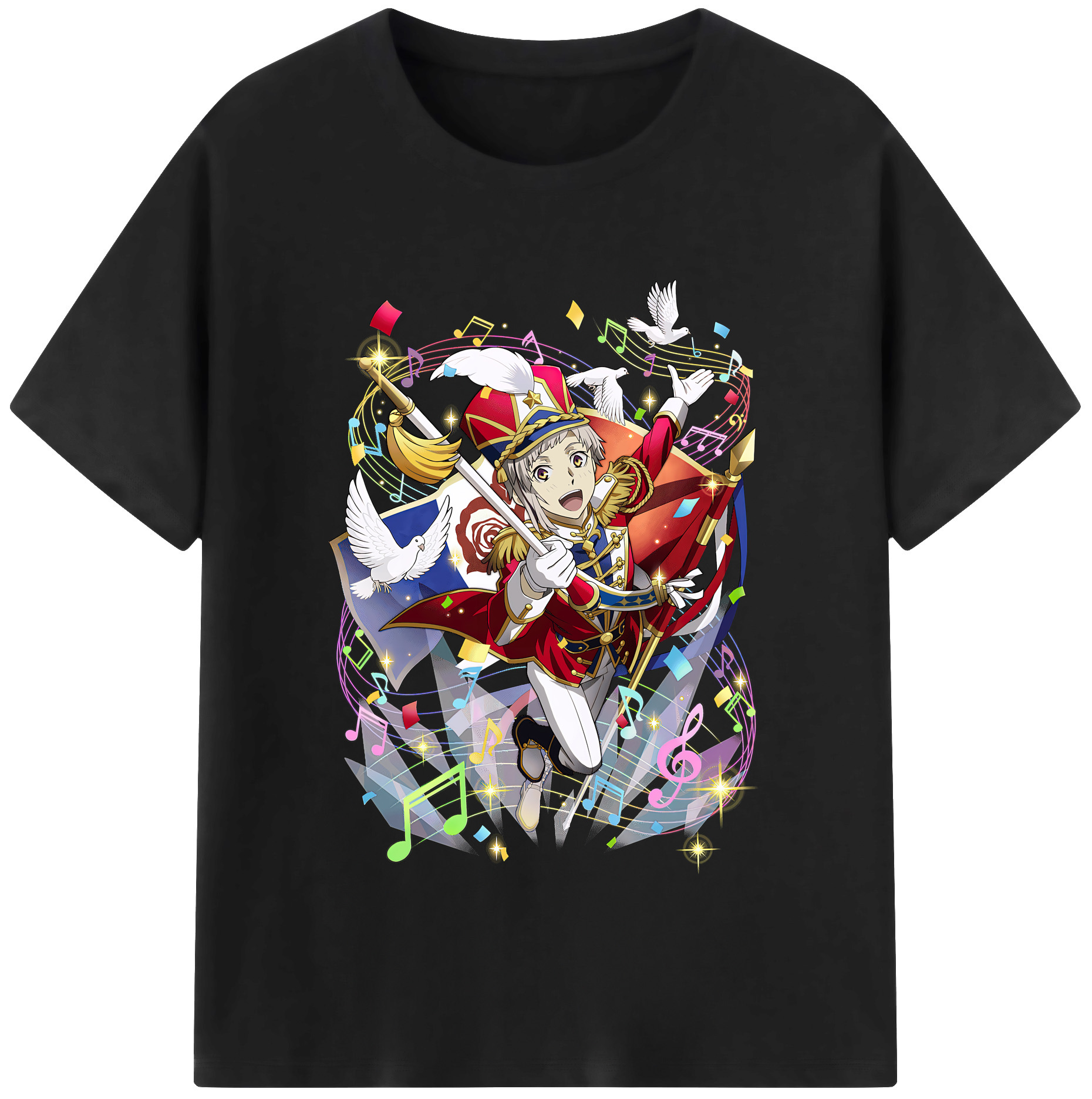 （画像用） 文豪ストレイドッグス Bungo Stray Dogs レディースカジュアルプリントTシャツ（綿100％）