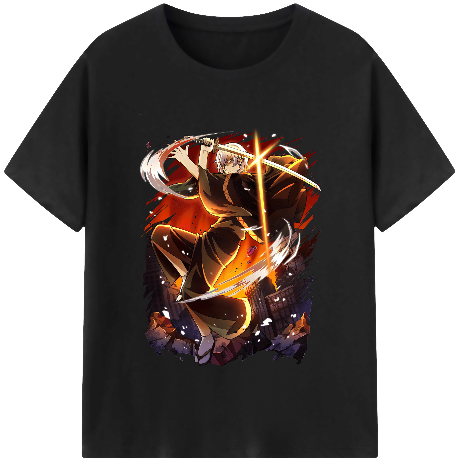 （画像用） 文豪ストレイドッグス Bungo Stray Dogs レディースカジュアルプリントTシャツ（綿100％）