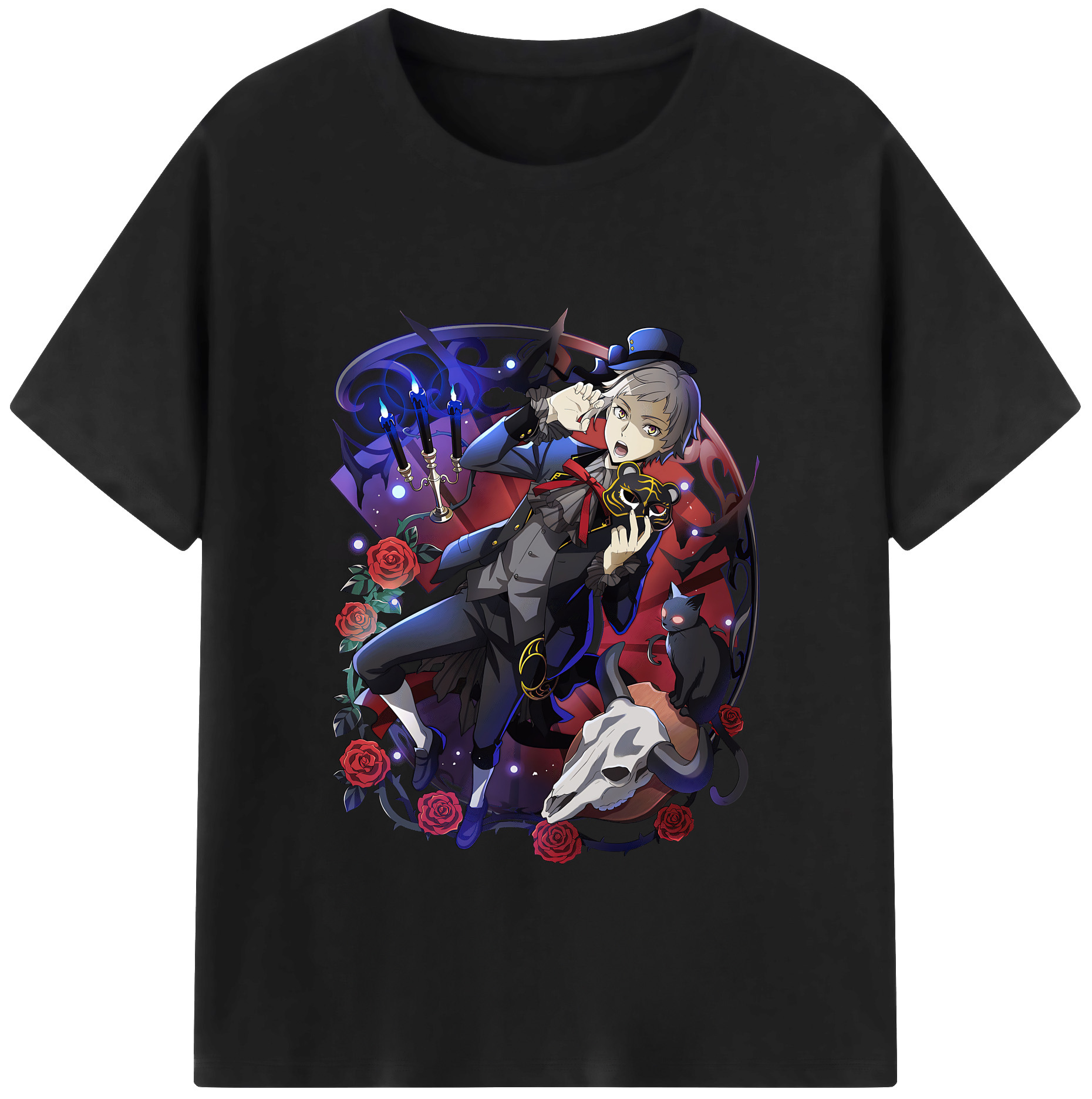 （画像用） 文豪ストレイドッグス Bungo Stray Dogs レディースカジュアルプリントTシャツ（綿100％）