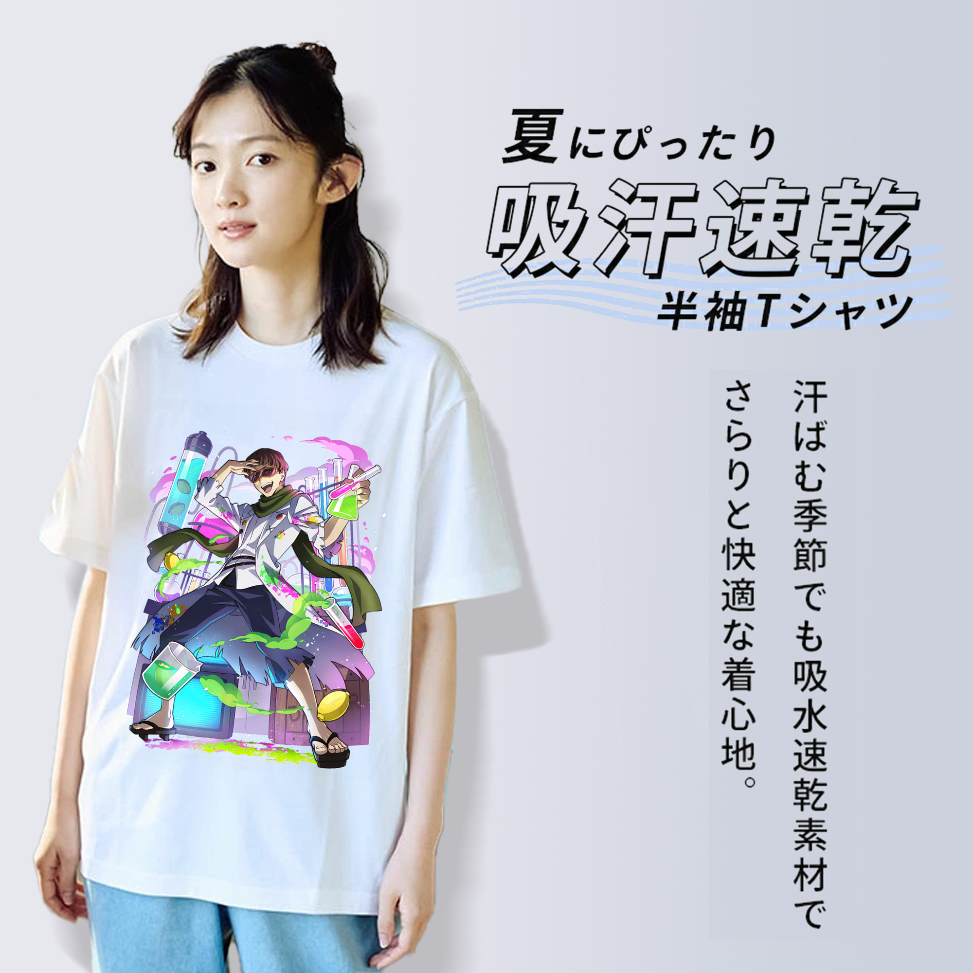 文豪ストレイドッグス Bungo Stray Dogs レディースカジュアルプリントTシャツ（綿100％）