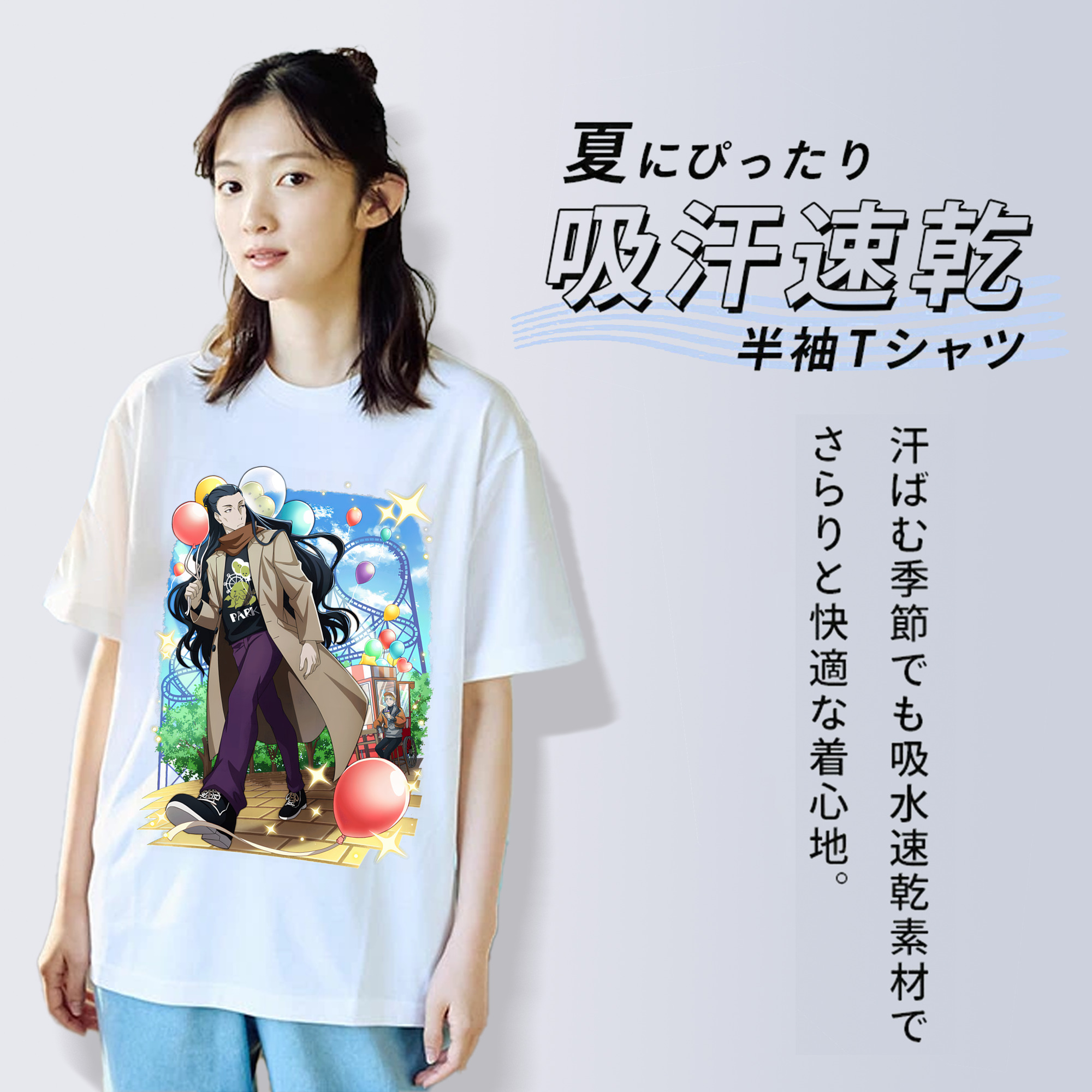 文豪ストレイドッグス Bungo Stray Dogs レディースカジュアルプリントTシャツ（綿100％）