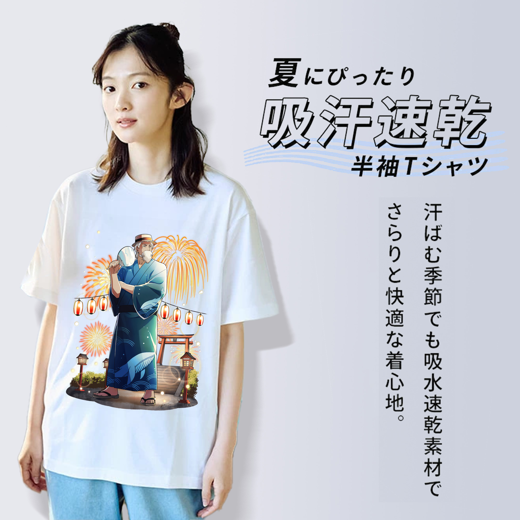 文豪ストレイドッグス Bungo Stray Dogs レディースカジュアルプリントTシャツ（綿100％）