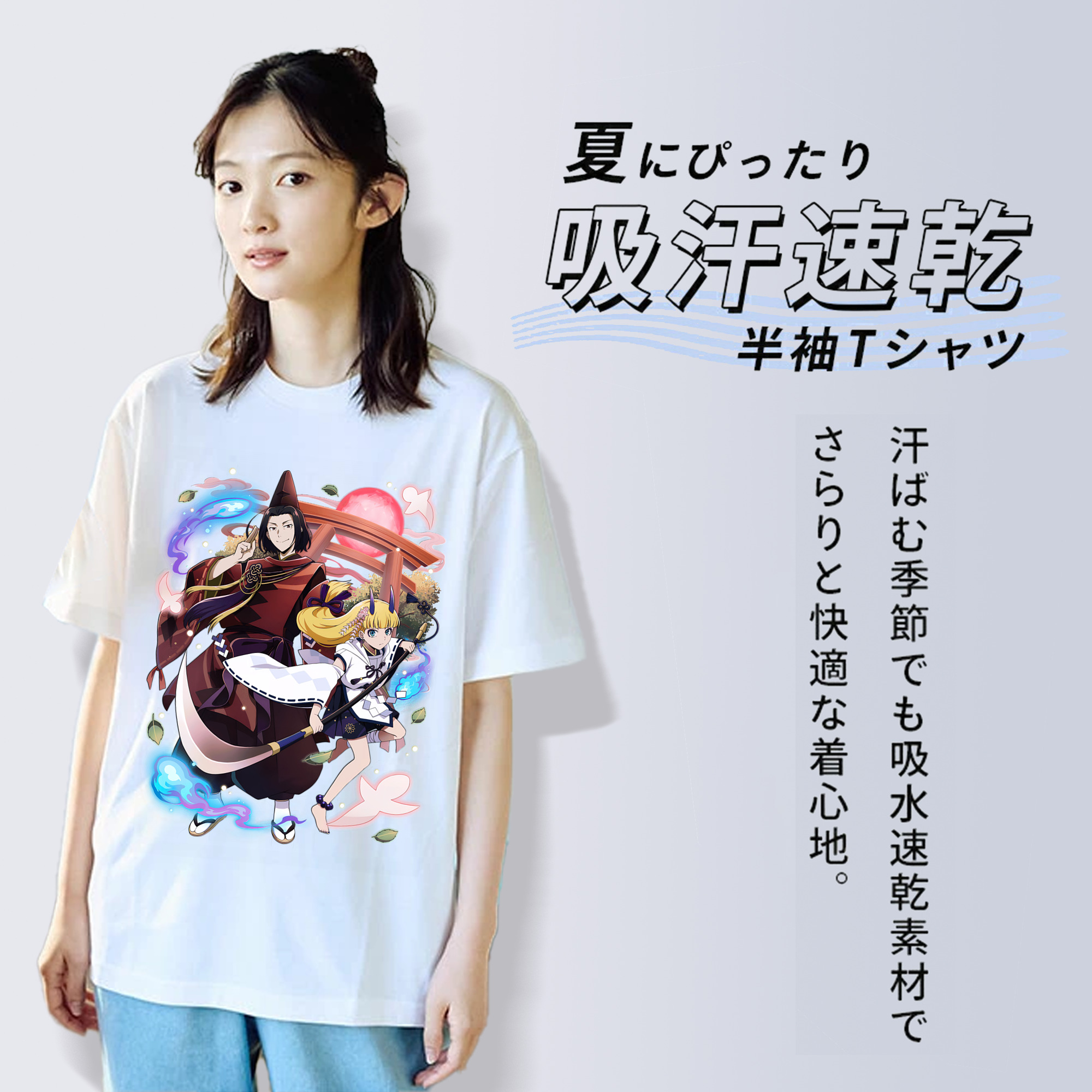 文豪ストレイドッグス Bungo Stray Dogs レディースカジュアルプリントTシャツ（綿100％）