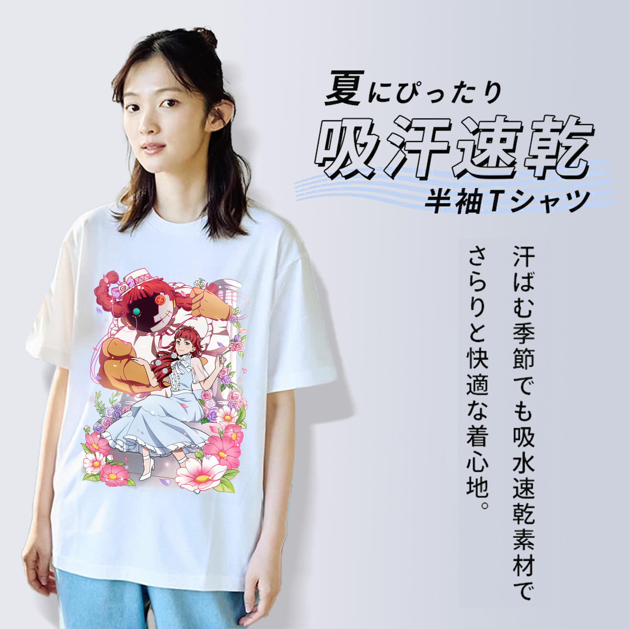 文豪ストレイドッグス Bungo Stray Dogs レディースカジュアルプリントTシャツ（綿100％）