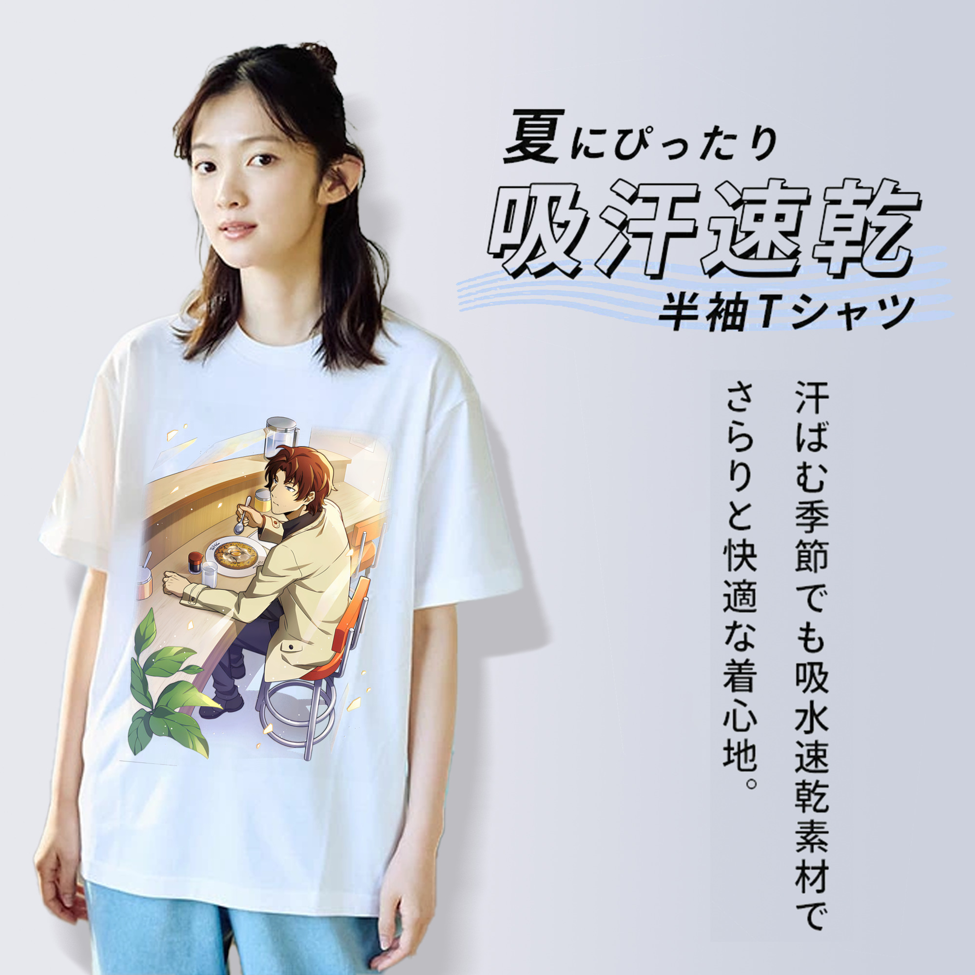 文豪ストレイドッグス Bungo Stray Dogs レディースカジュアルプリントTシャツ（綿100％）