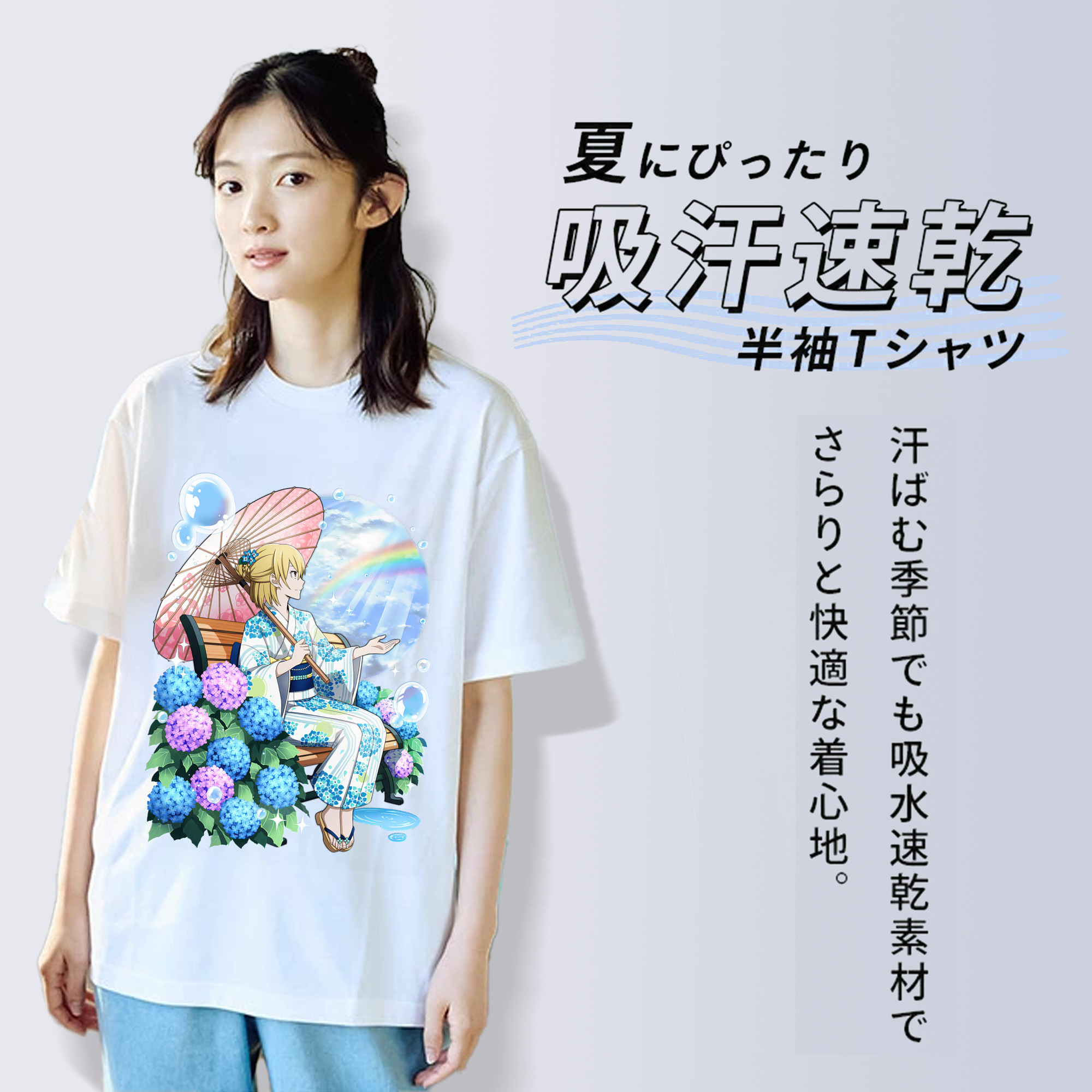 文豪ストレイドッグス Bungo Stray Dogs レディースカジュアルプリントTシャツ（綿100％）