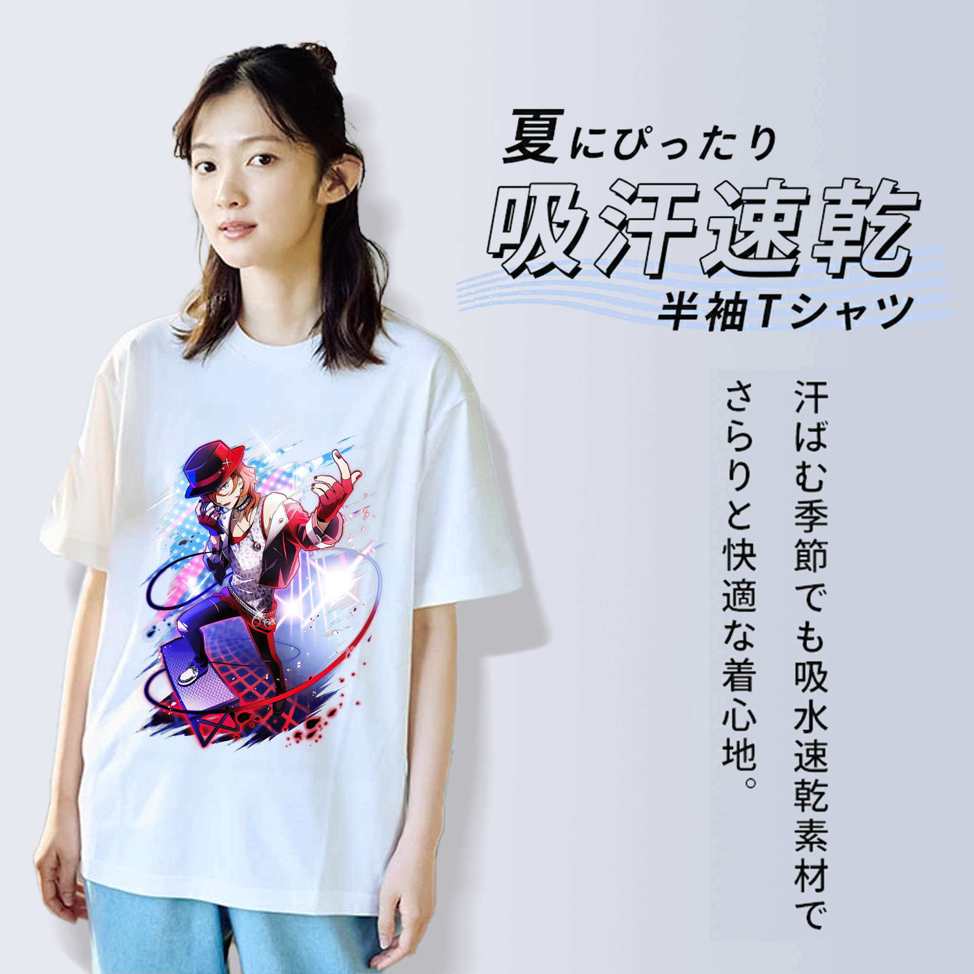 文豪ストレイドッグス Bungo Stray Dogs レディースカジュアルプリントTシャツ（綿100％）
