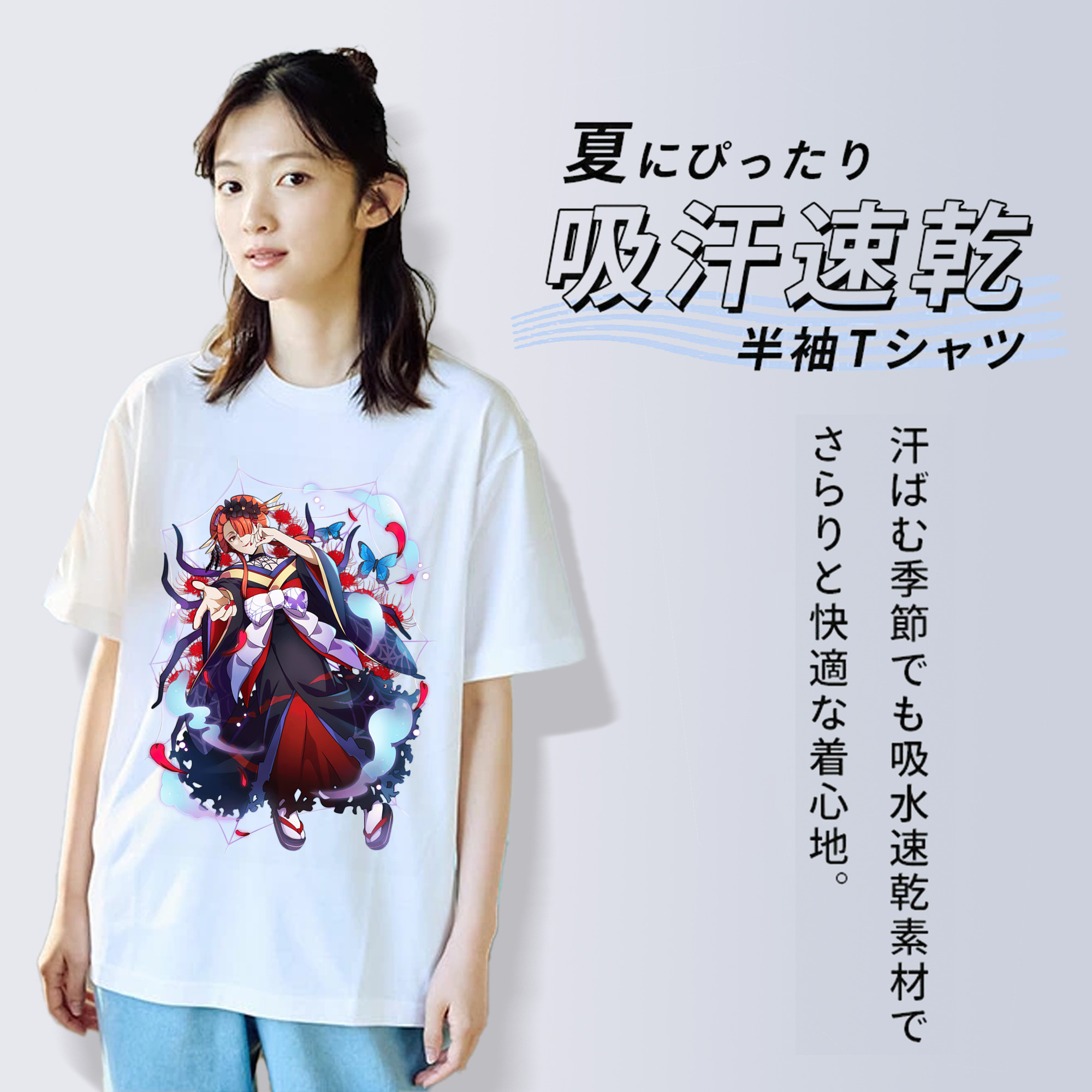 文豪ストレイドッグス Bungo Stray Dogs レディースカジュアルプリントTシャツ（綿100％）
