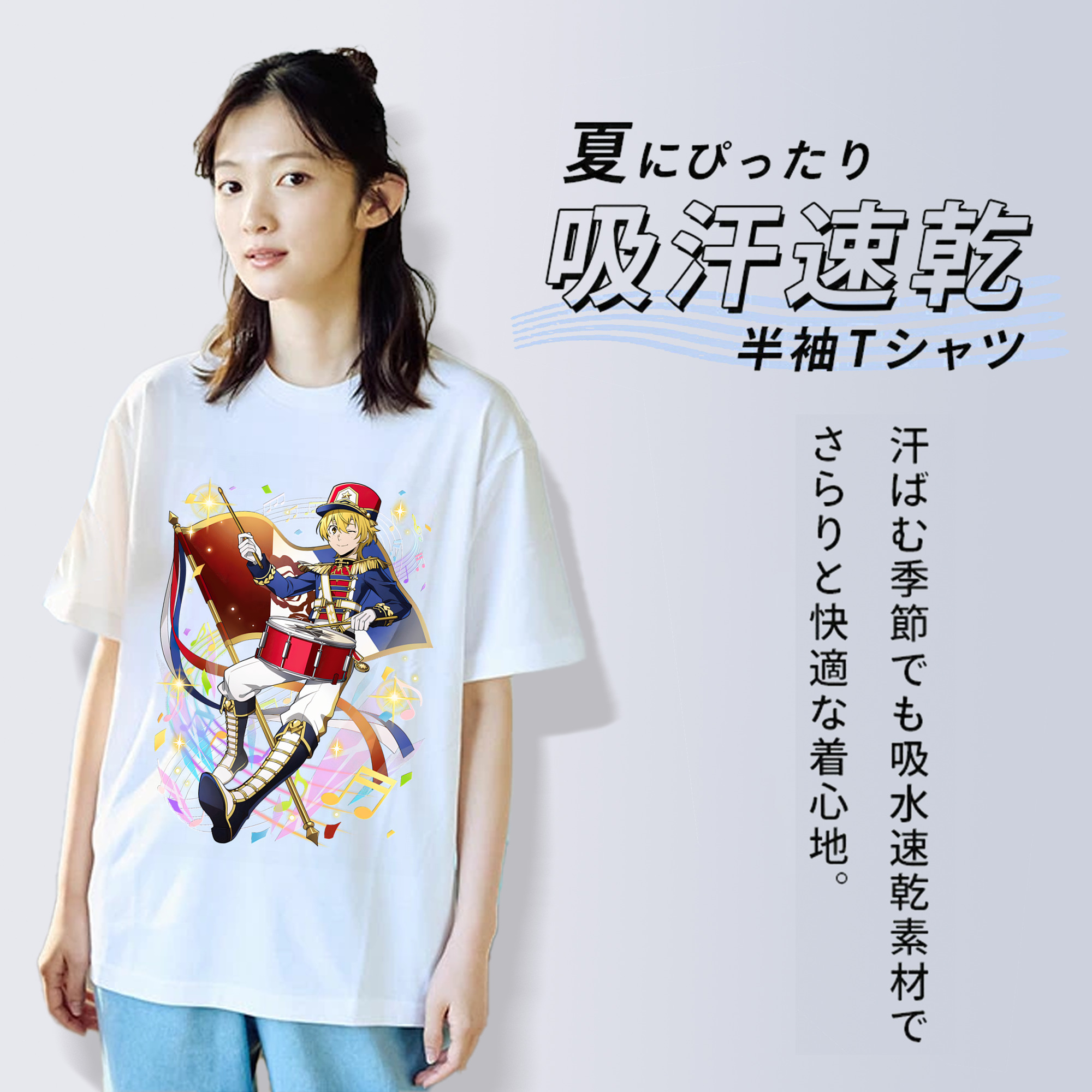 文豪ストレイドッグス Bungo Stray Dogs レディースカジュアルプリントTシャツ（綿100％）