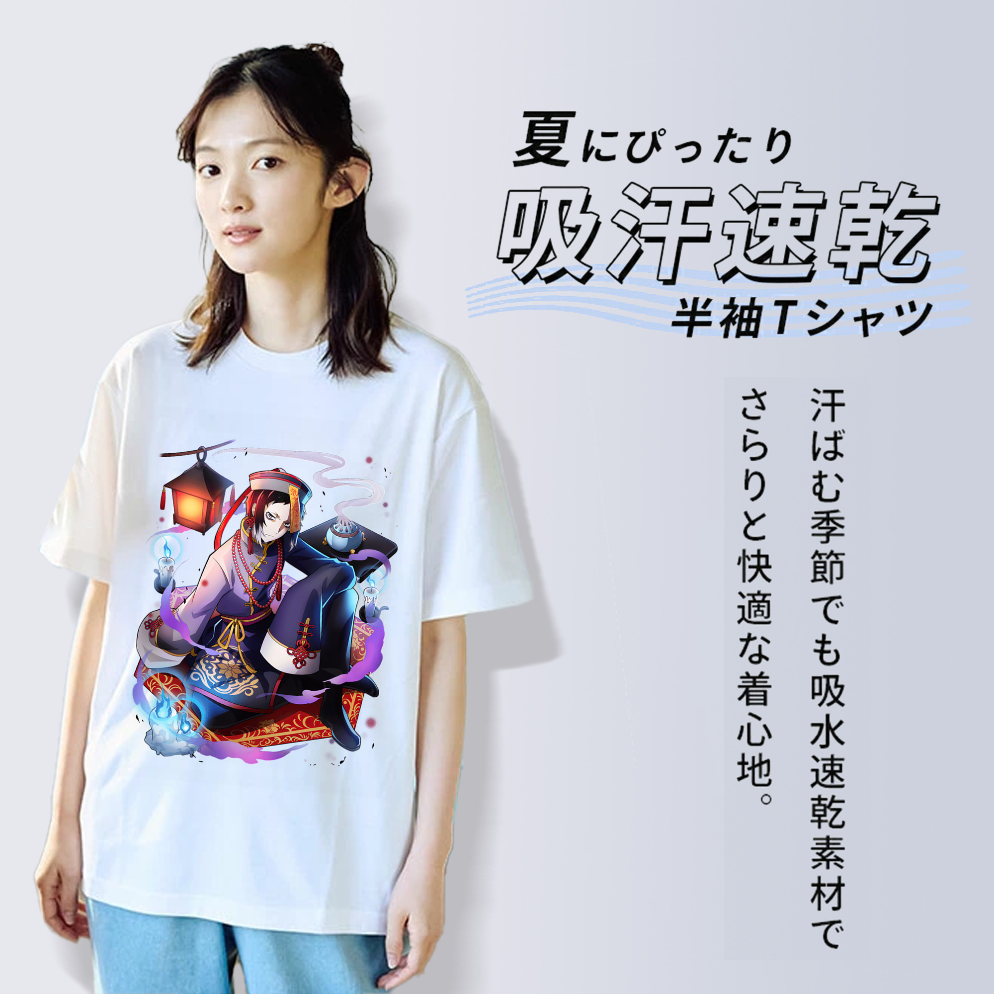 文豪ストレイドッグス Bungo Stray Dogs レディースカジュアルプリントTシャツ（綿100％）