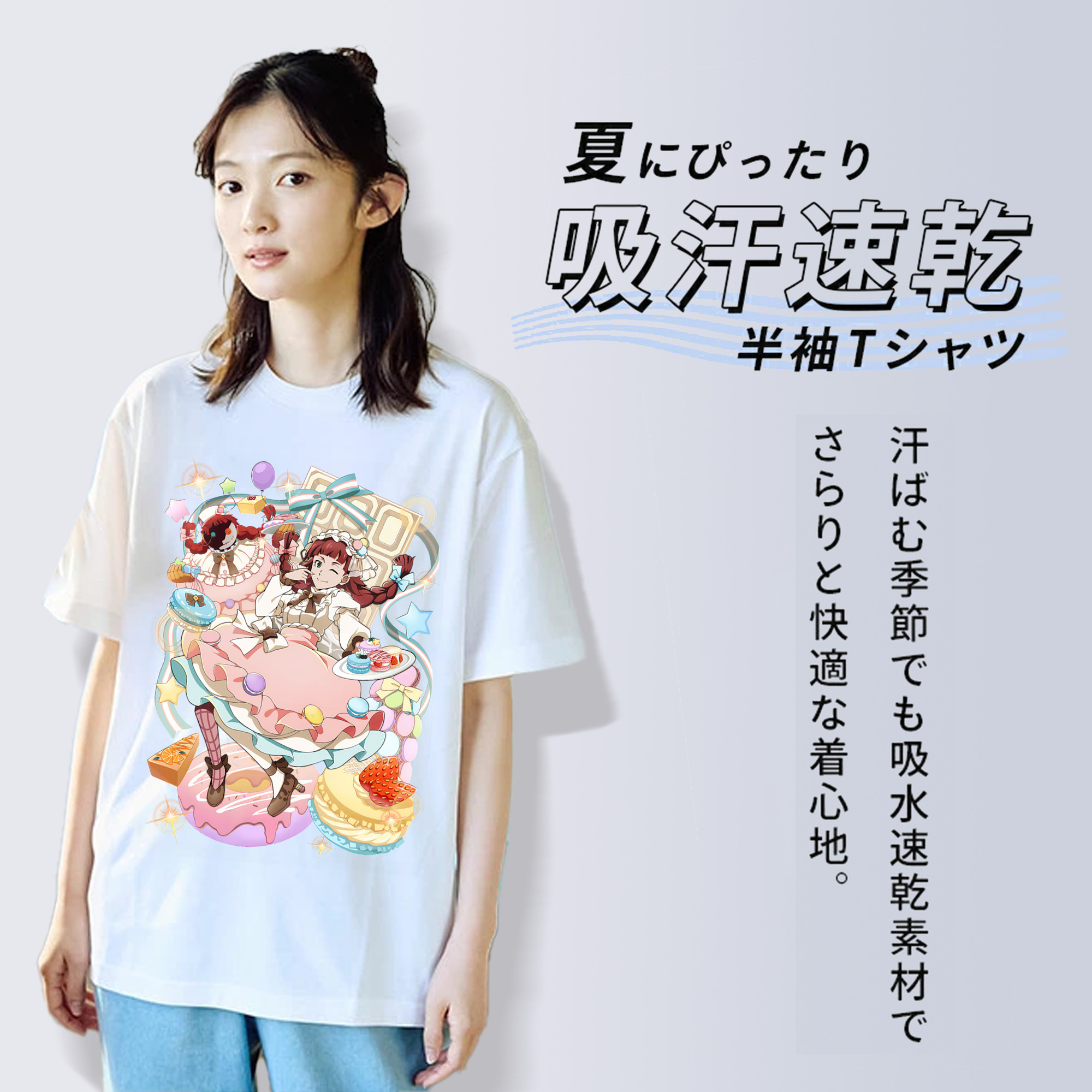 文豪ストレイドッグス Bungo Stray Dogs レディースカジュアルプリントTシャツ（綿100％）