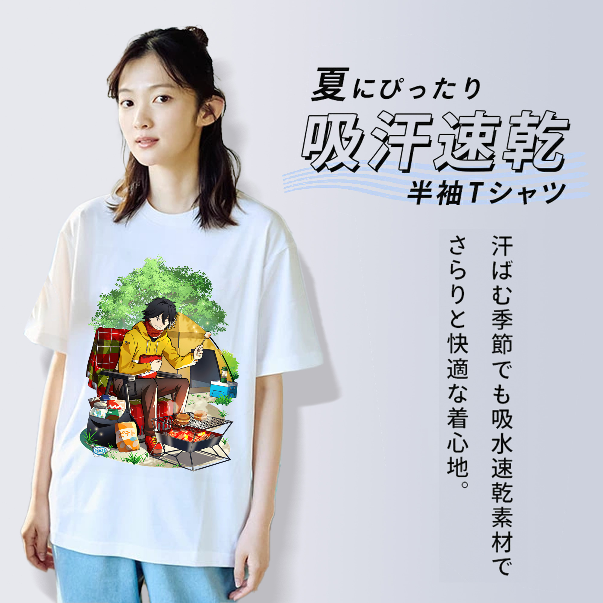文豪ストレイドッグス Bungo Stray Dogs レディースカジュアルプリントTシャツ（綿100％）