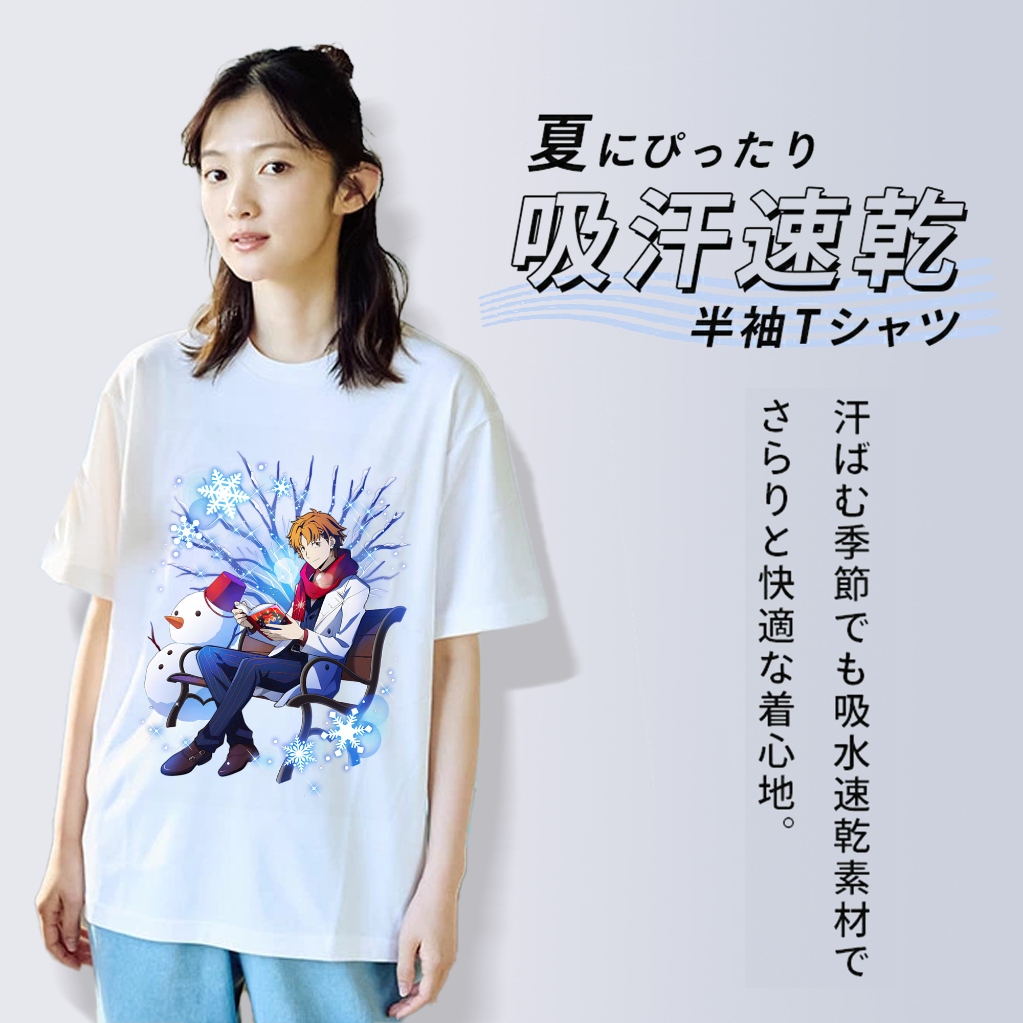 文豪ストレイドッグス Bungo Stray Dogs レディースカジュアルプリントTシャツ（綿100％）