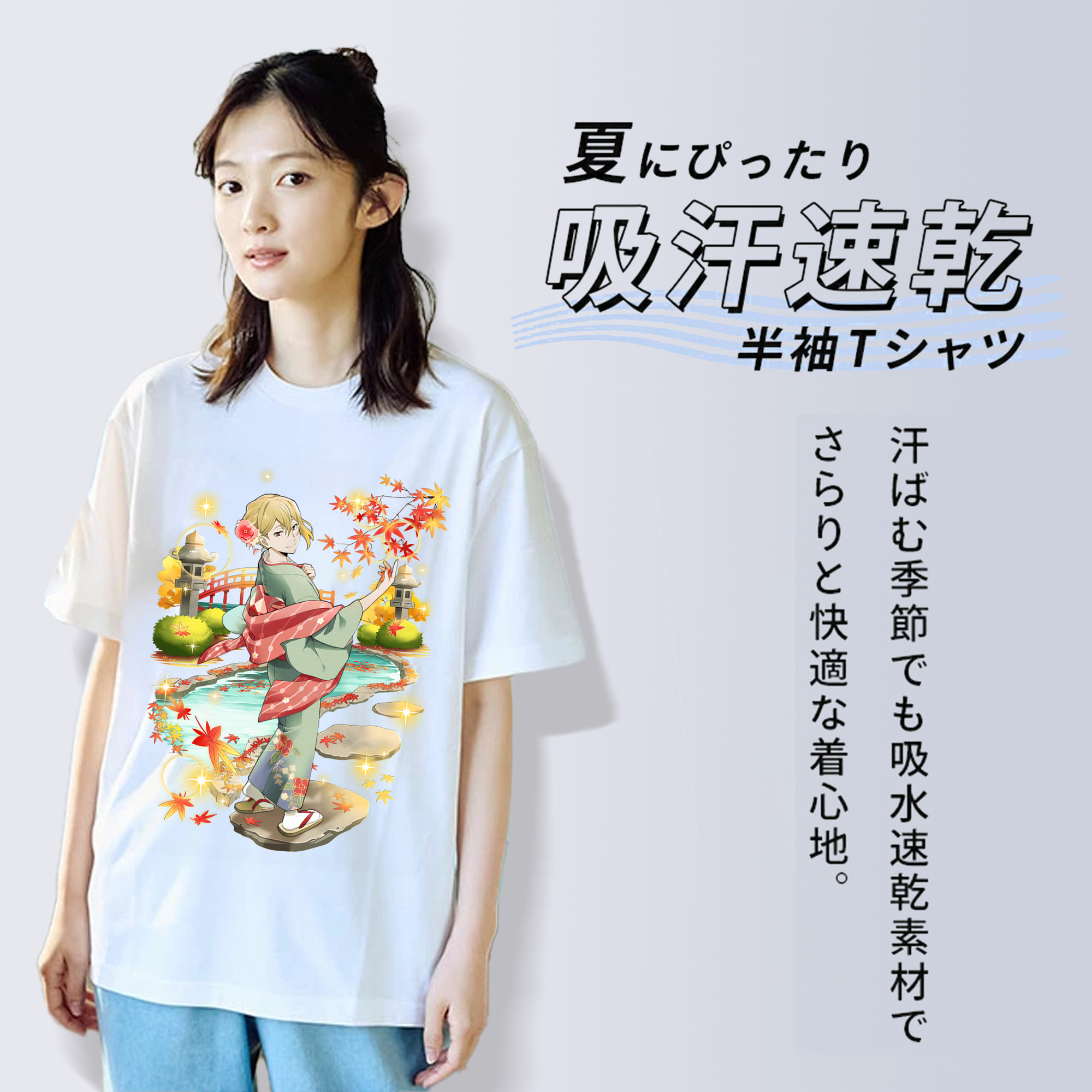 文豪ストレイドッグス Bungo Stray Dogs レディースカジュアルプリントTシャツ（綿100％）