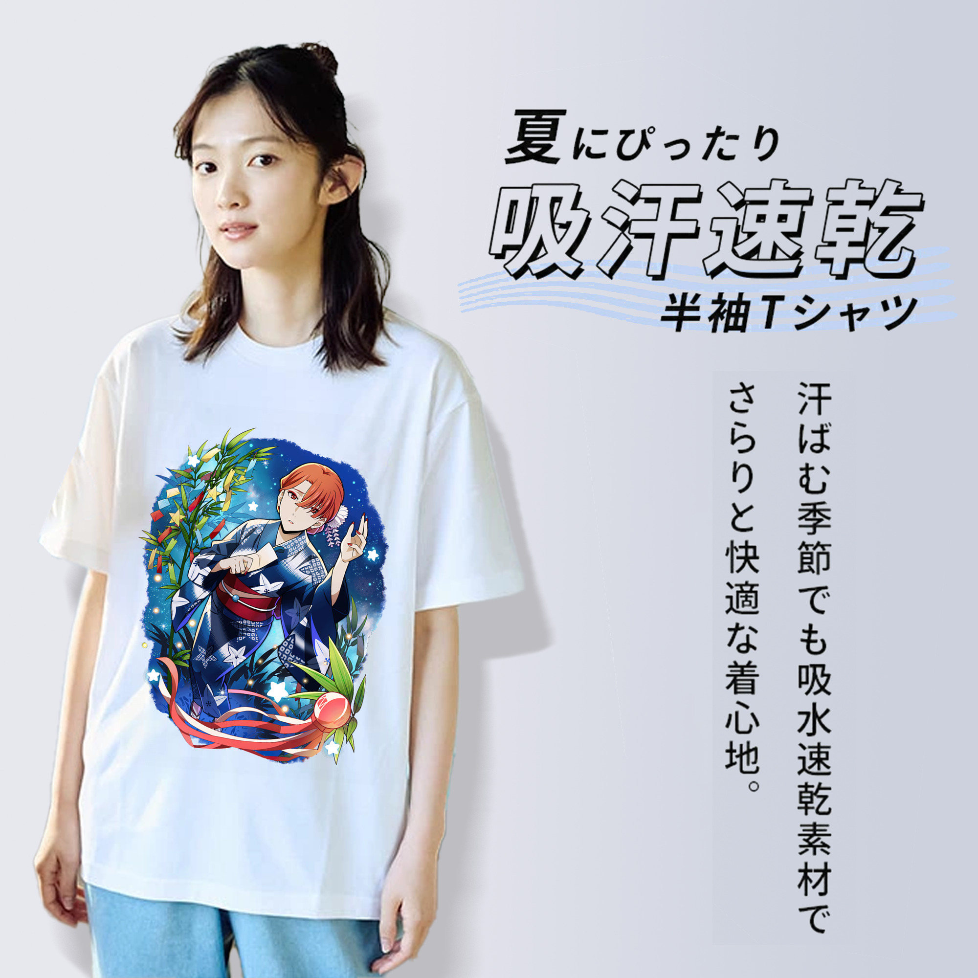 文豪ストレイドッグス Bungo Stray Dogs レディースカジュアルプリントTシャツ（綿100％）